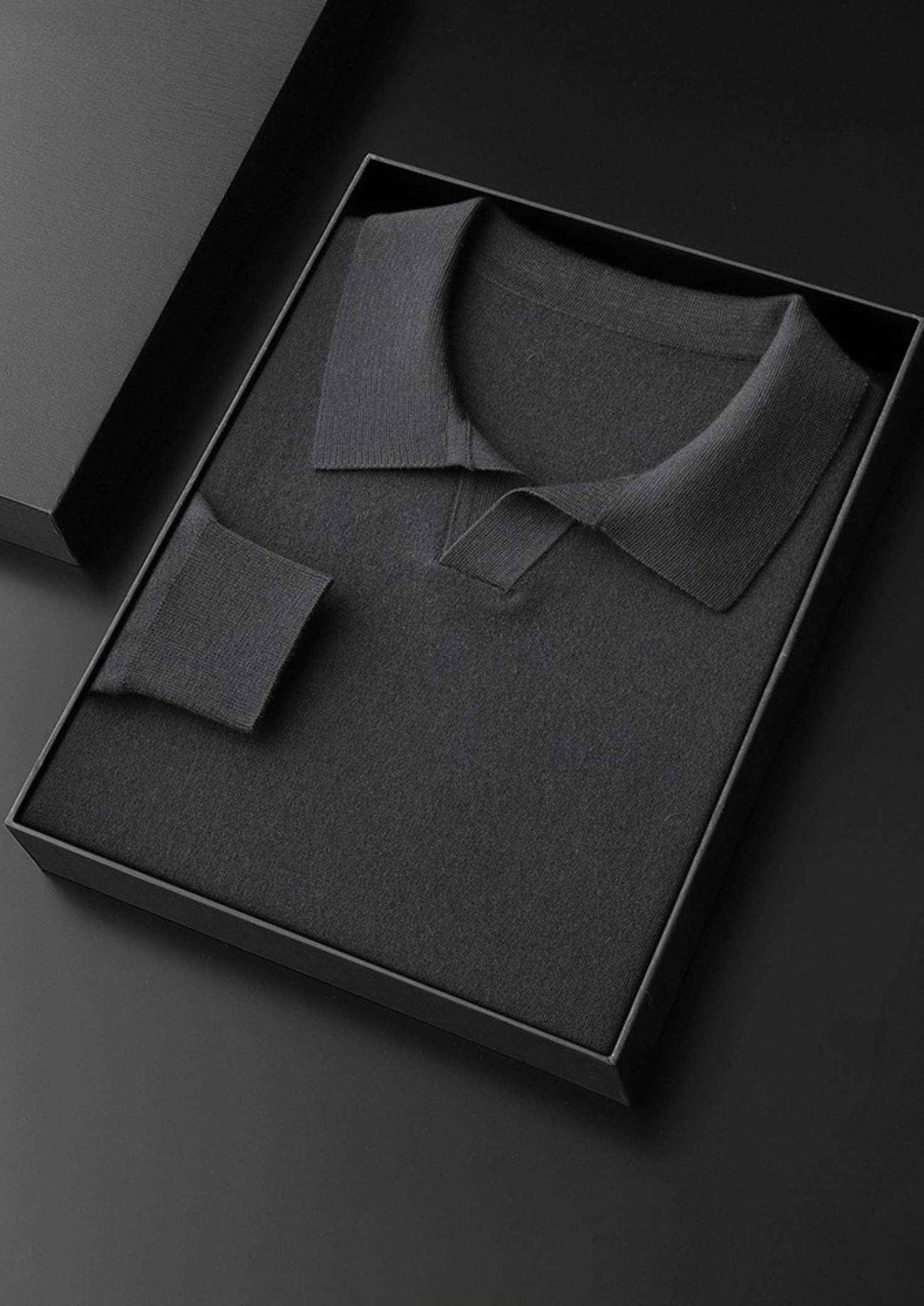 Polo de Tricô em Caxemira Premium Sem Botões