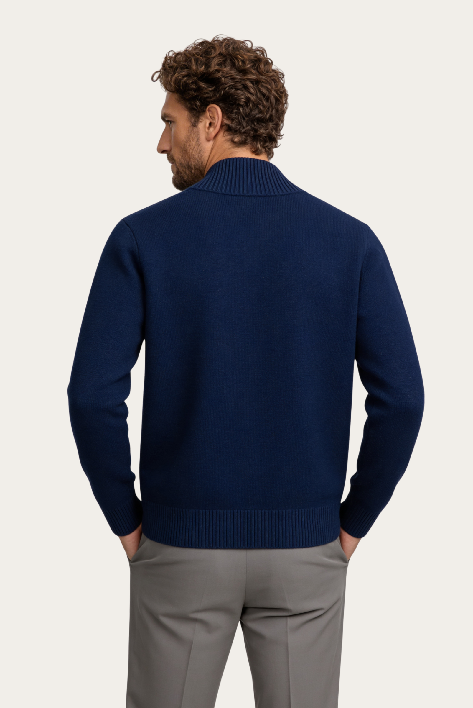 Cardigan de Cashmere Azul-Marinho