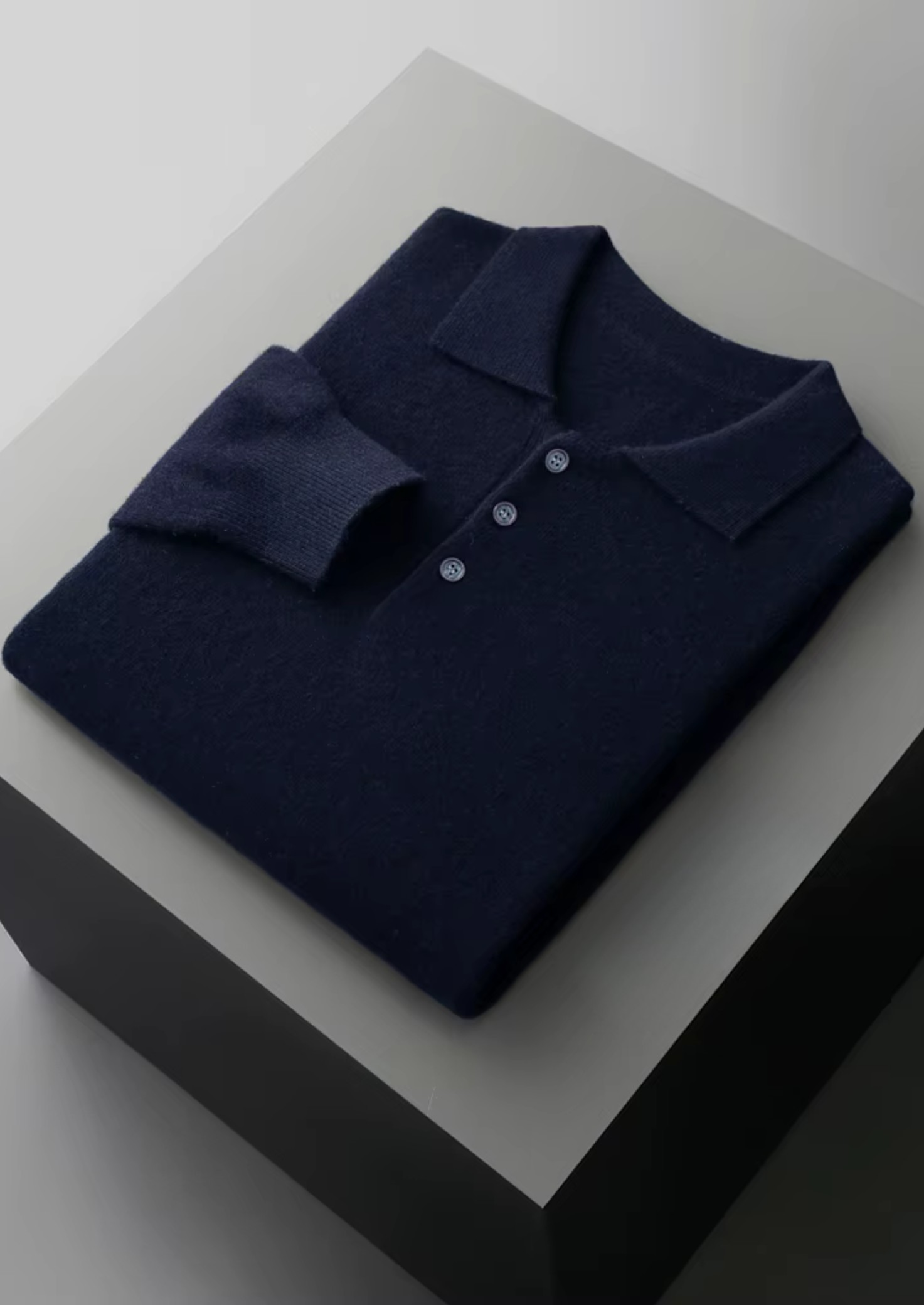 Polo Suéter Clássico em Lã Merino Extrafina Pura
