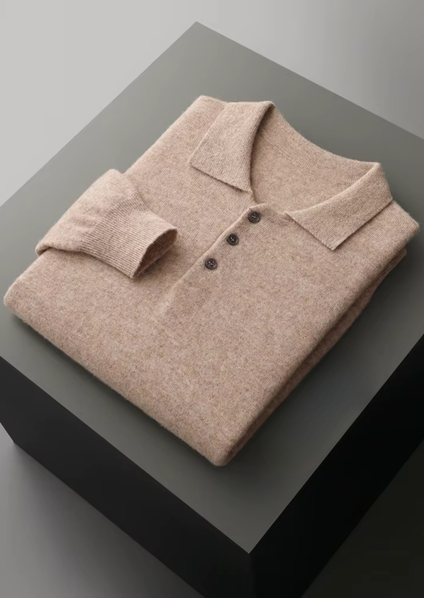 Polo Suéter Clássico em Lã Merino Extrafina Pura