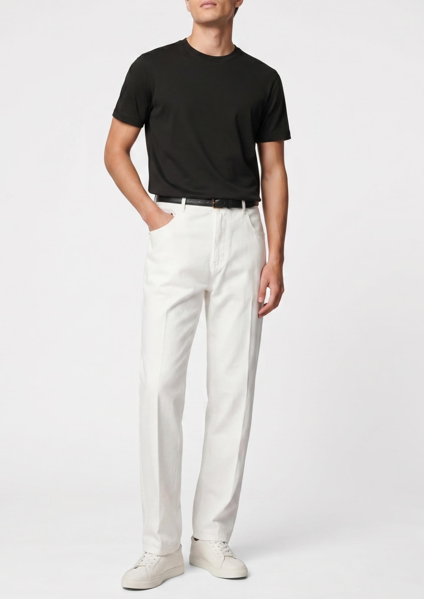 CALÇA JEANS RETA BRANCA ESSENCIAL