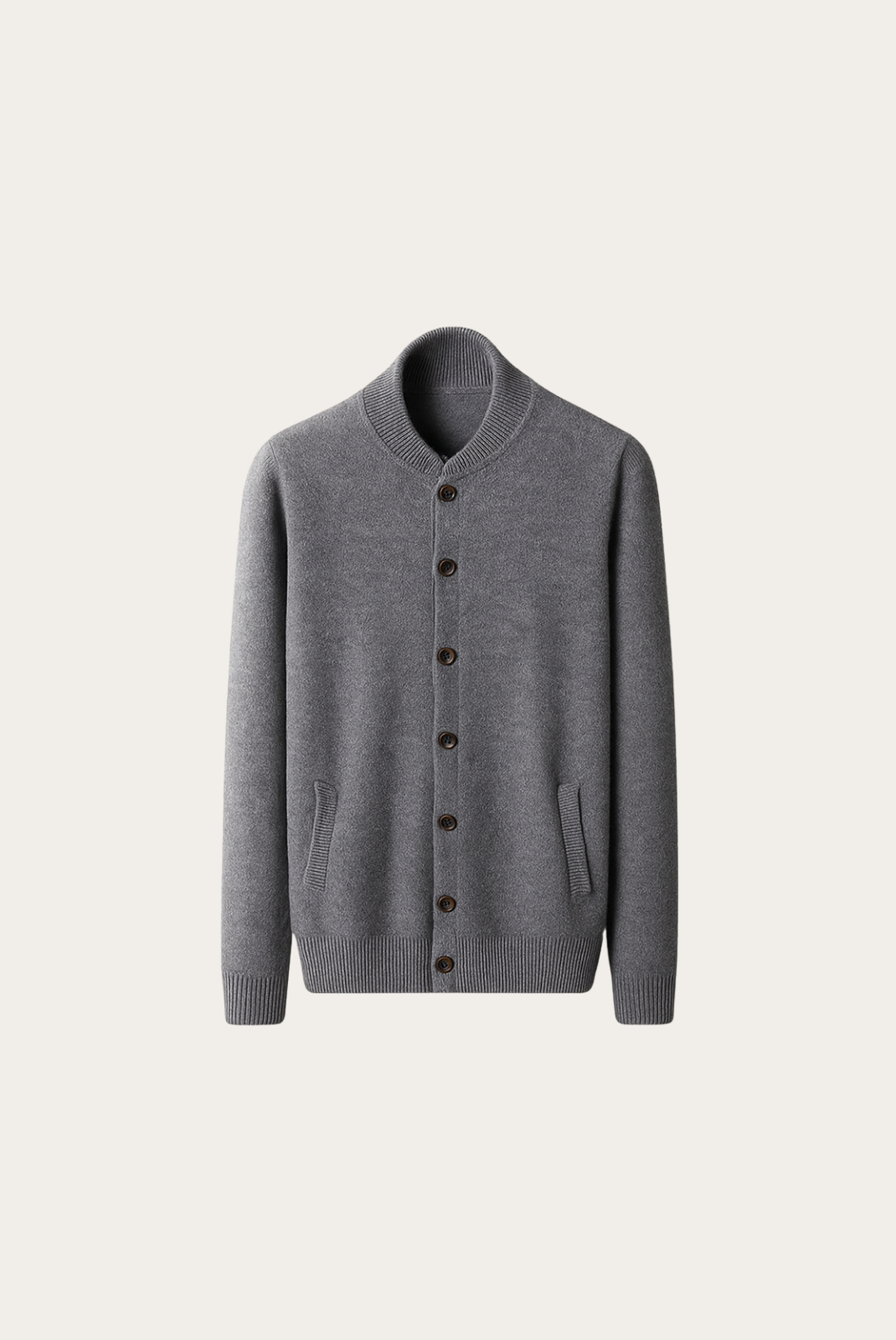 Cardigan de Cashmere Cinza