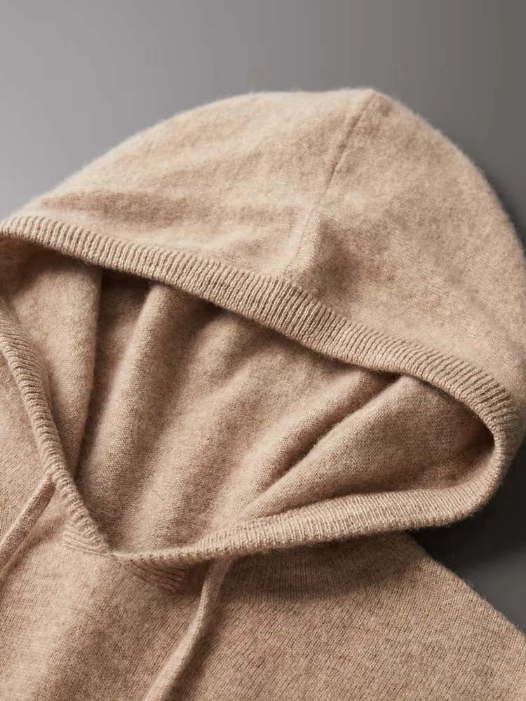 Moletom Leisure Bege em Lã Merino Extrafina Pura