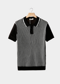 POLO LISTRAS VERTICAIS PRETO