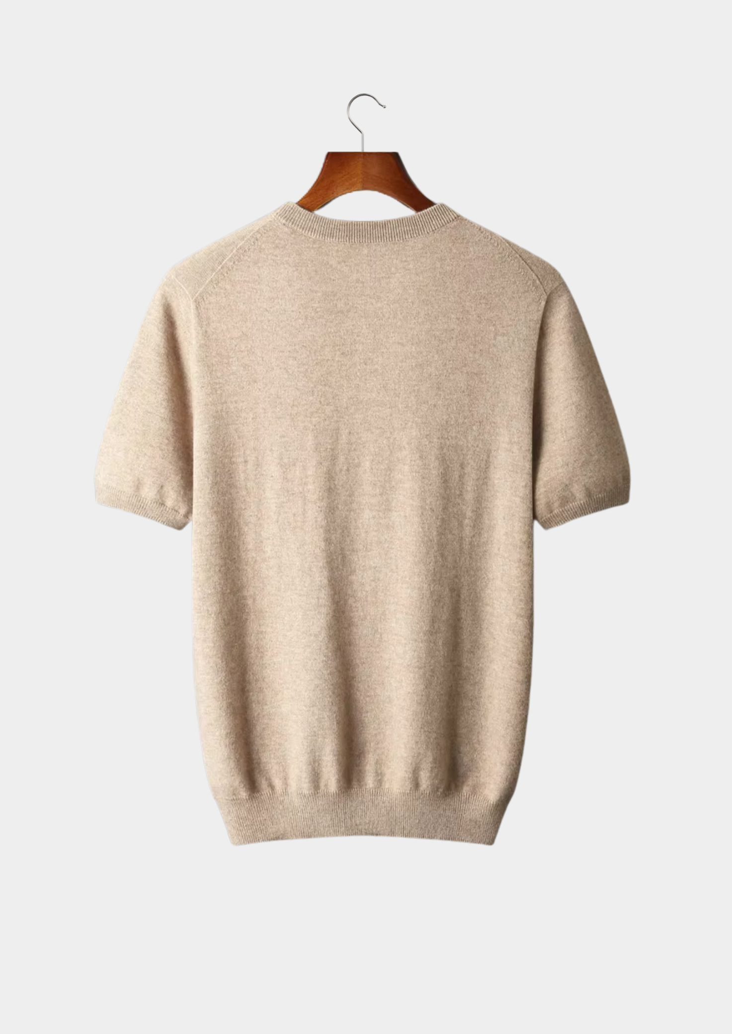 Camiseta Gola Redonda Clássica em Cashmere Premium