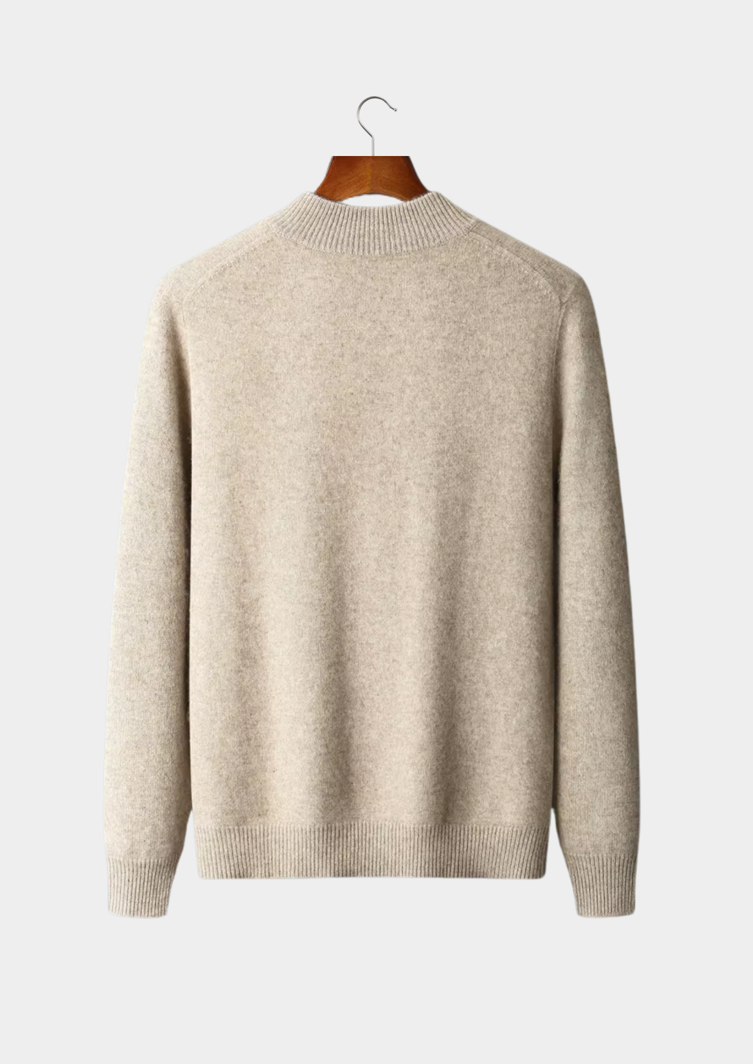 Cardigan com Zíper em Lã Merino Extrafina Pura
