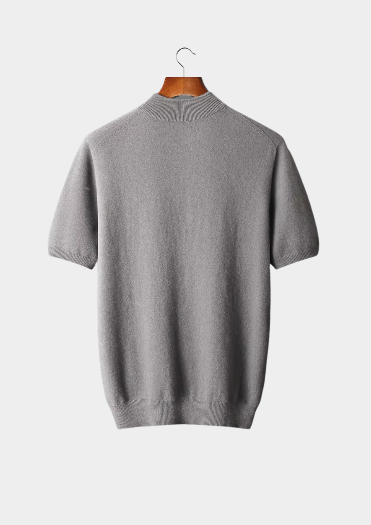 Camiseta Gola Alta em Cashmere Premium