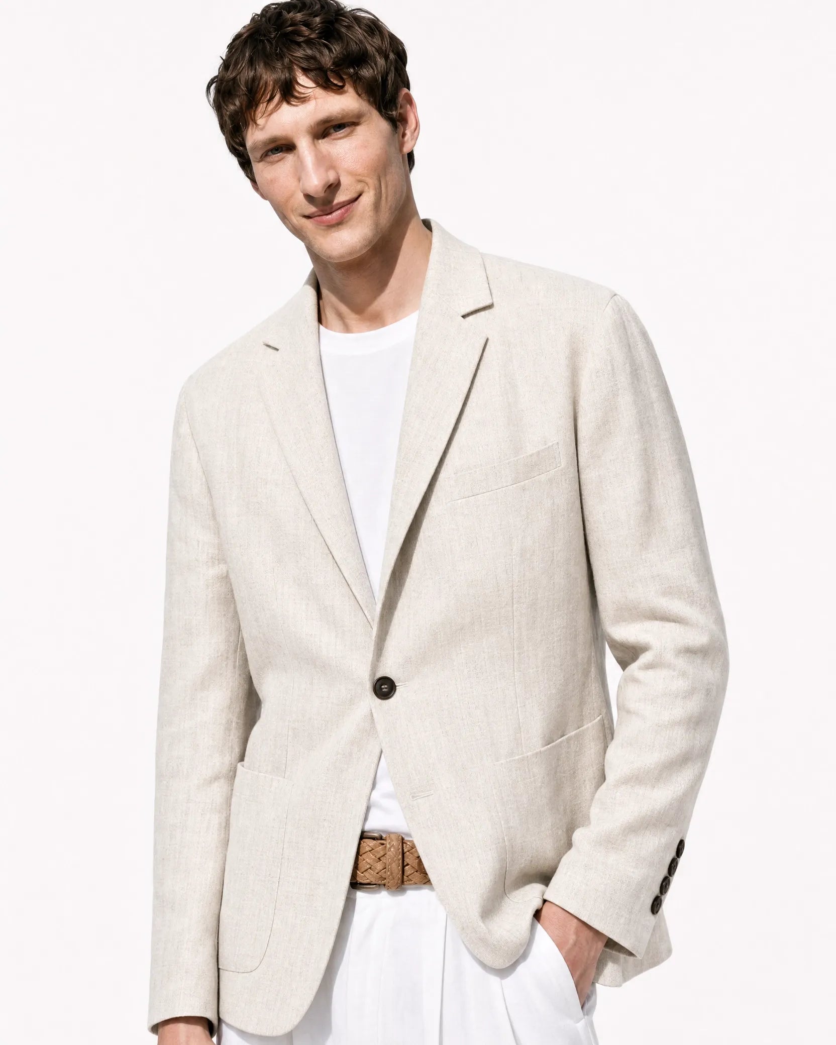 Nina Soft Suade Blazer - Beige