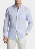 Camisa Costeira Listrada Portofino - Azul Claro