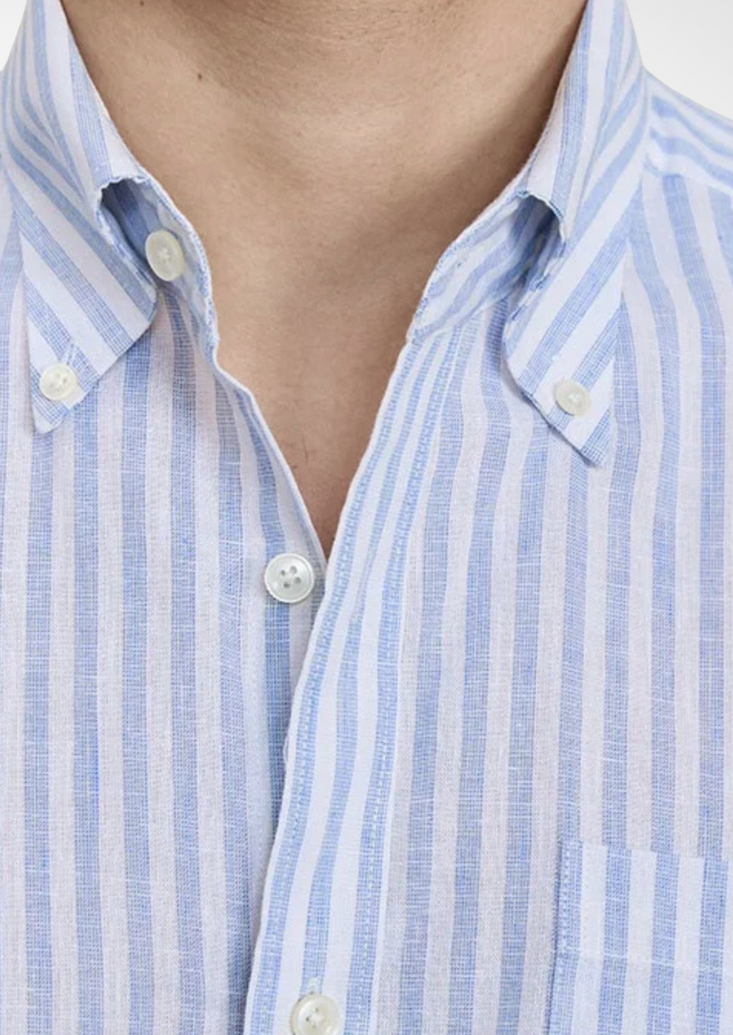 Camisa Costeira Listrada Portofino - Azul Claro
