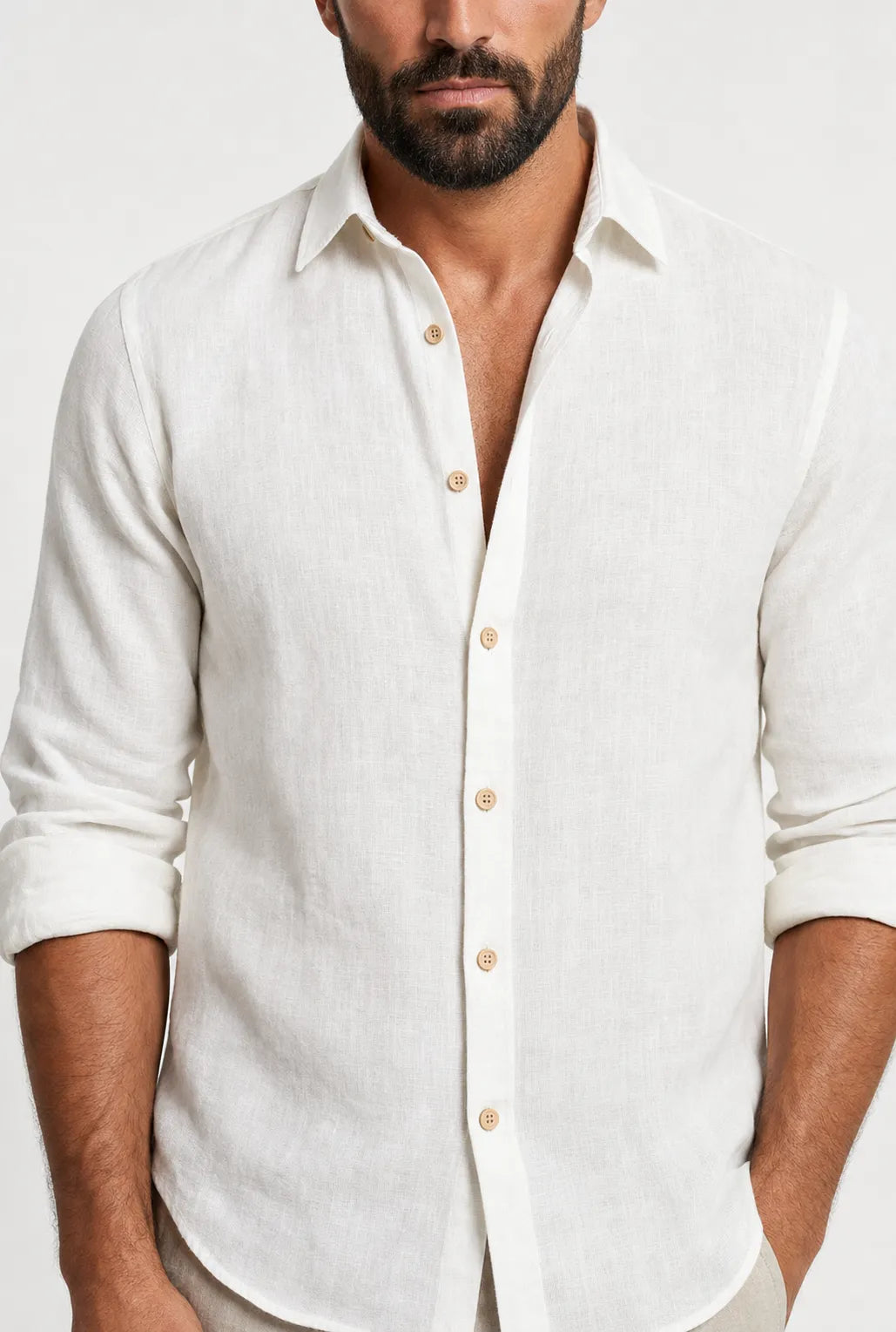 Leonina Linen Shirt — Natural Linen