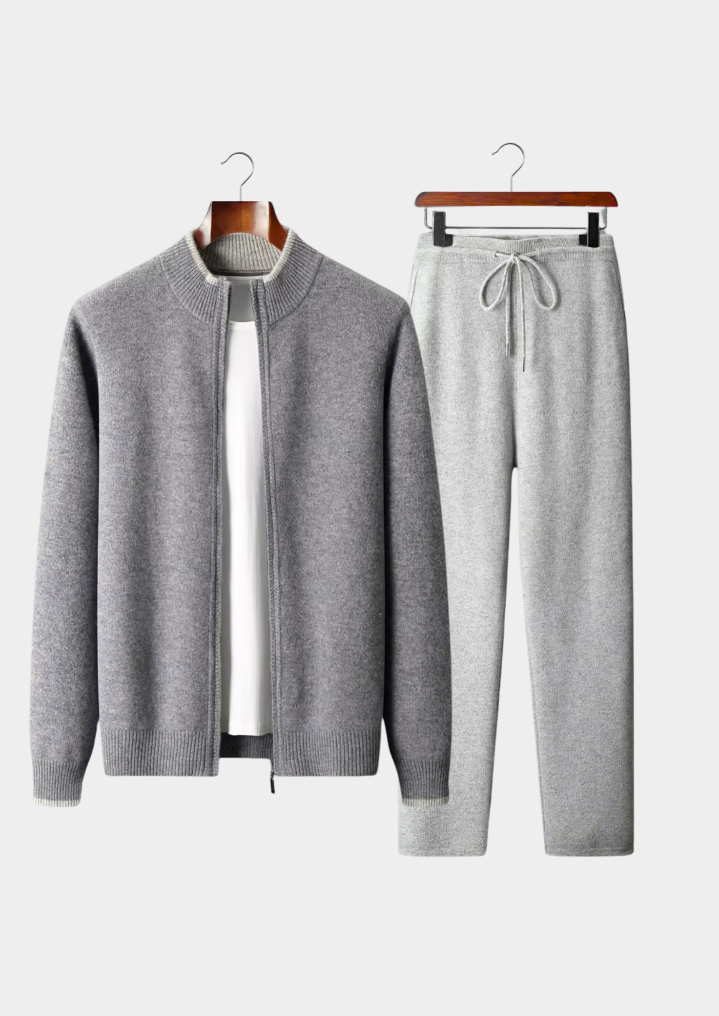 Conjunto Bicolor em Lã Merino Extrafina Pura