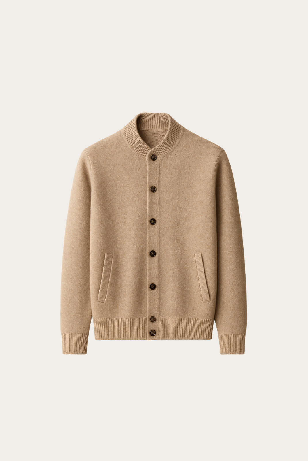 Cardigan de Cashmere Camelo