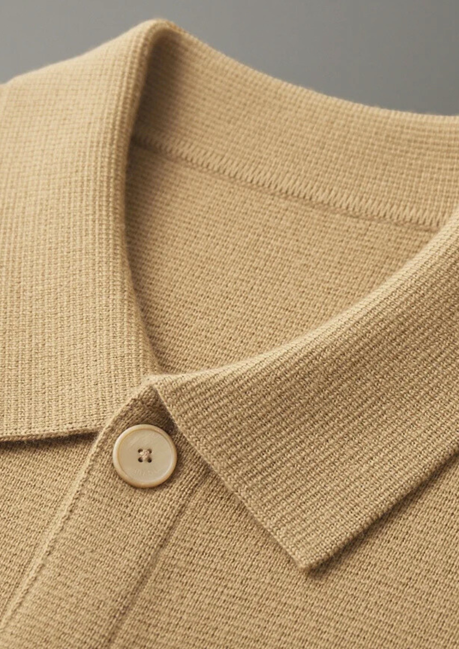 Overshirt com Botões em Lã Merino Extrafina Pura
