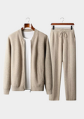 Conjunto Falconi em Lã Merino Extrafina Pura Areia