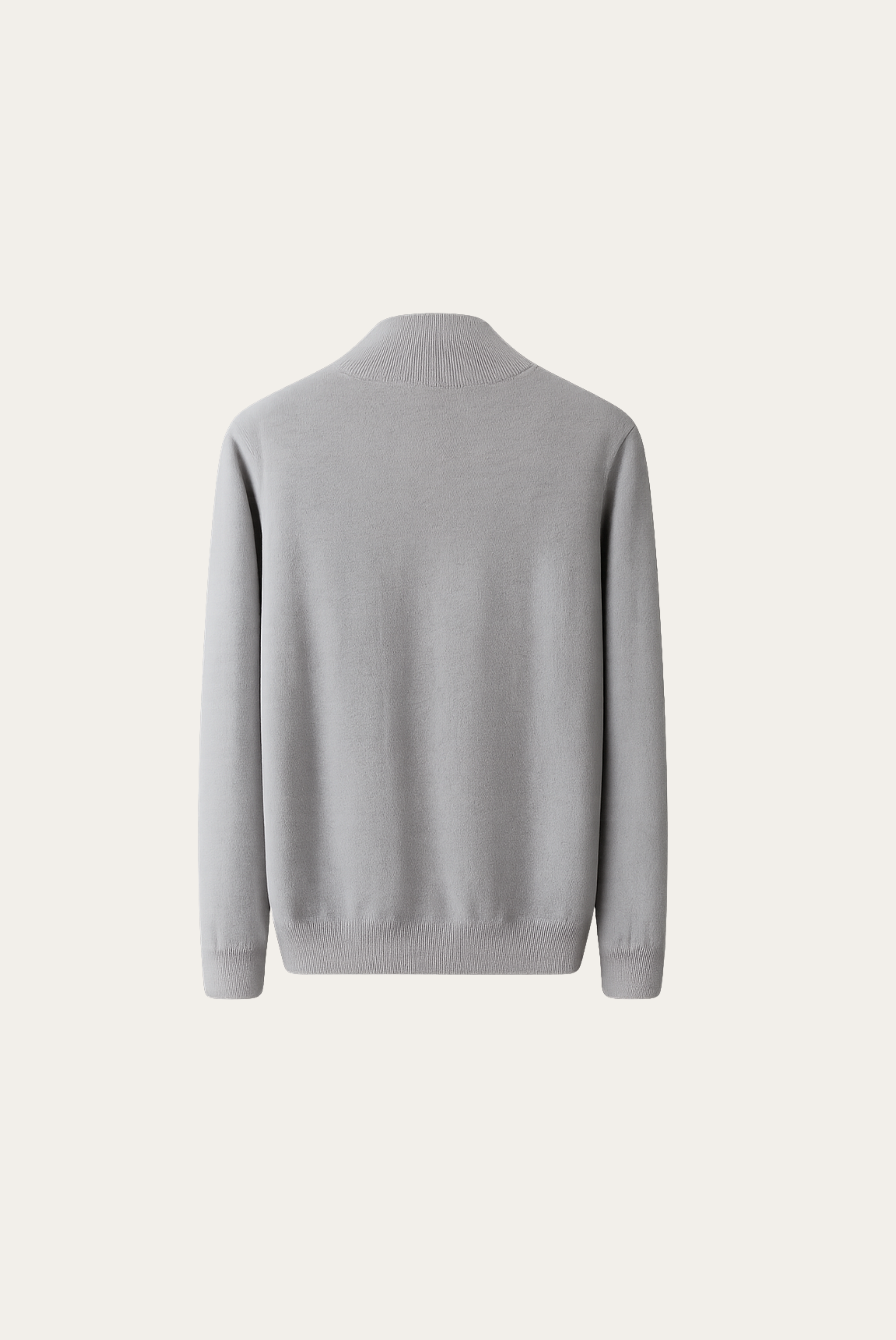 Cardigan de Cashmere Dupla Face Cinza Claro