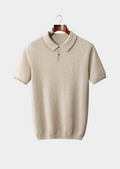 Polo Bicolor Marfim em Cashmere Premium
