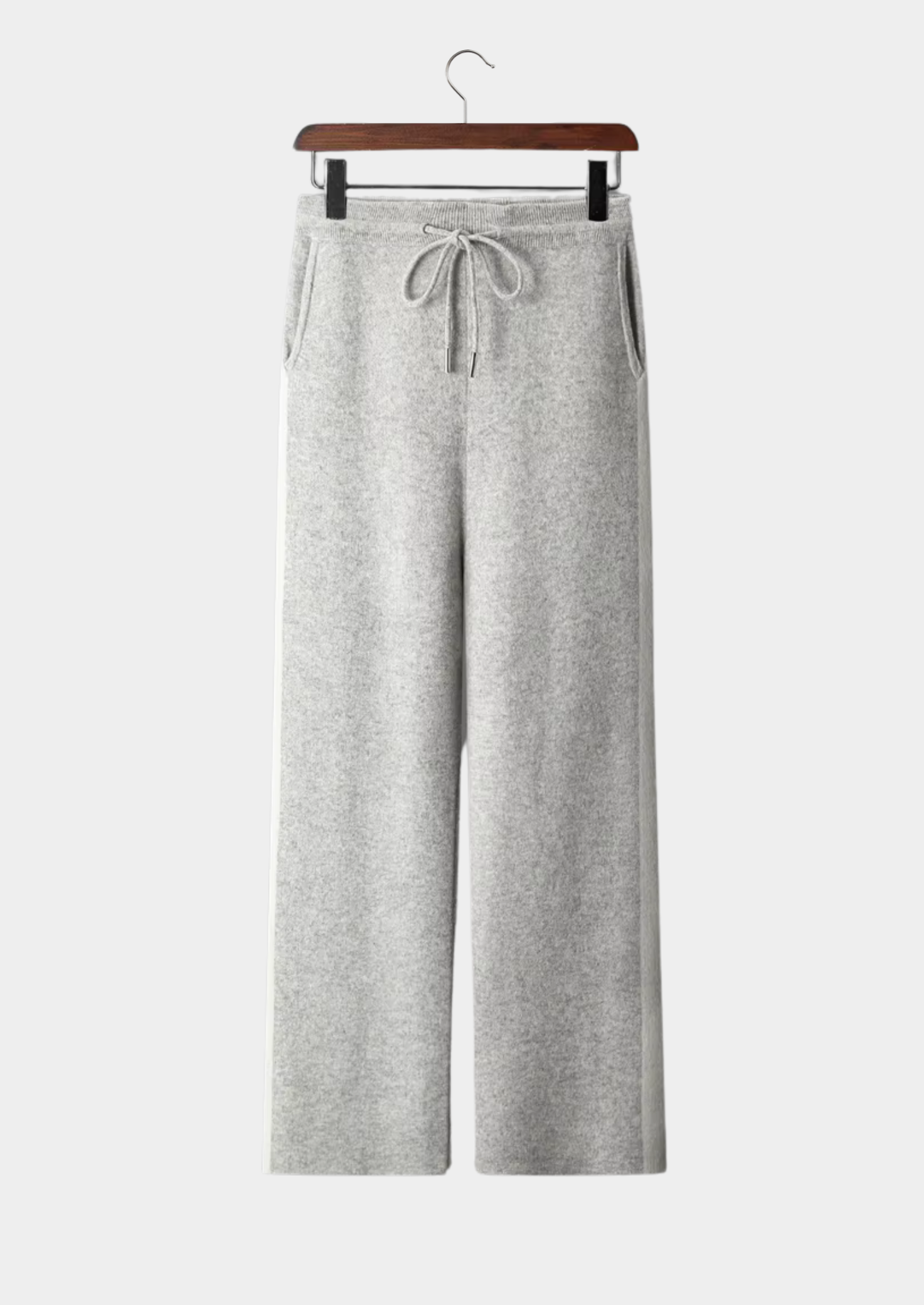 Calça Wide Leg de Lazer em Lã Merino Extrafina Pura