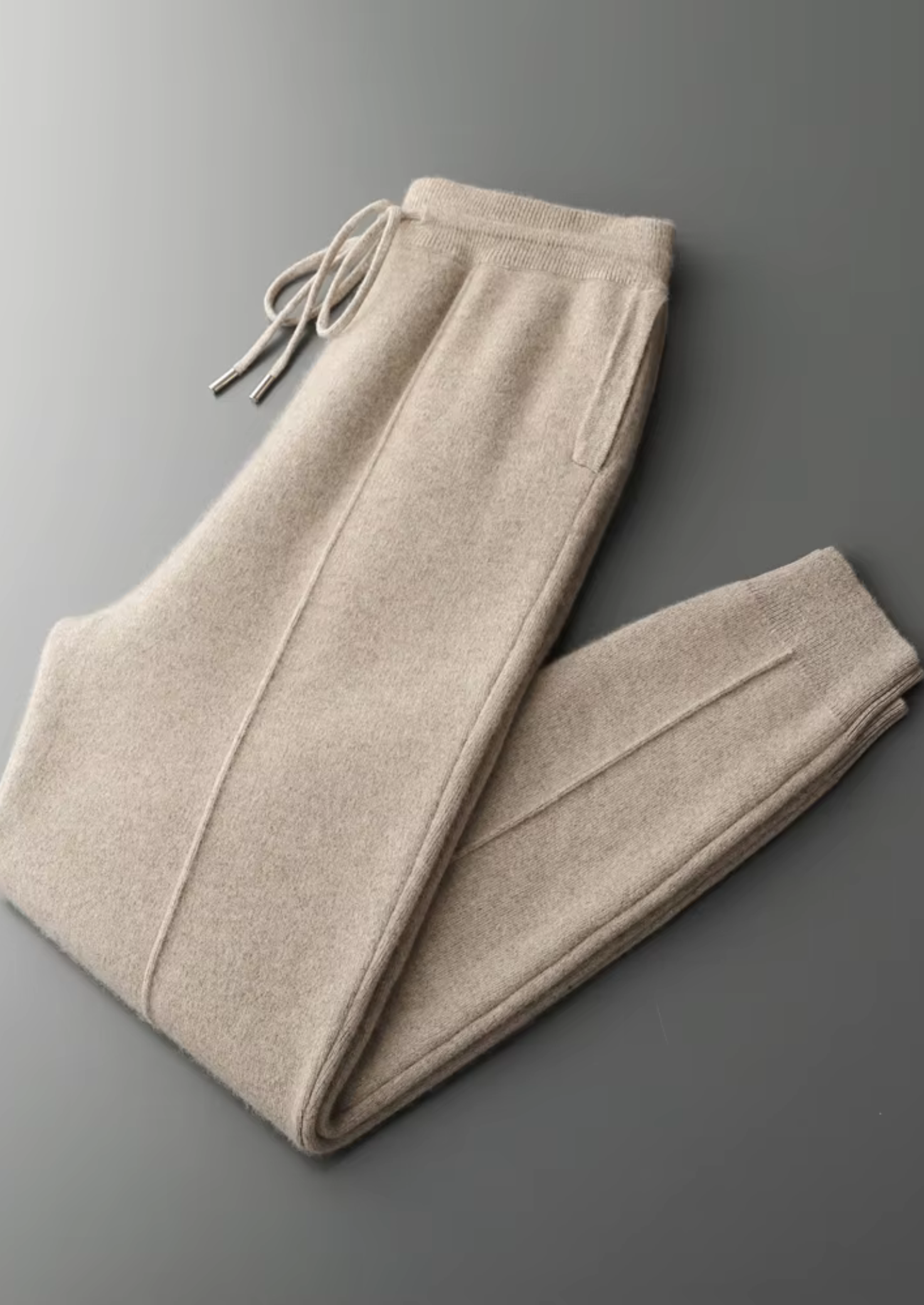 Conjunto Luzzo em Lã Merino Extrafina Pura Areia