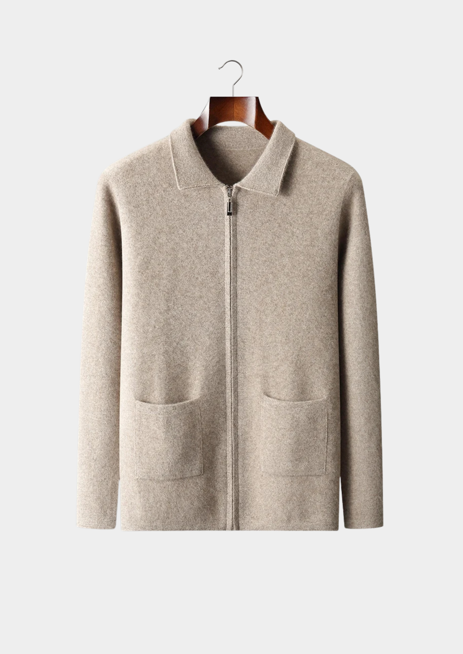 Cardigã Premium em Cashmere com Zíper