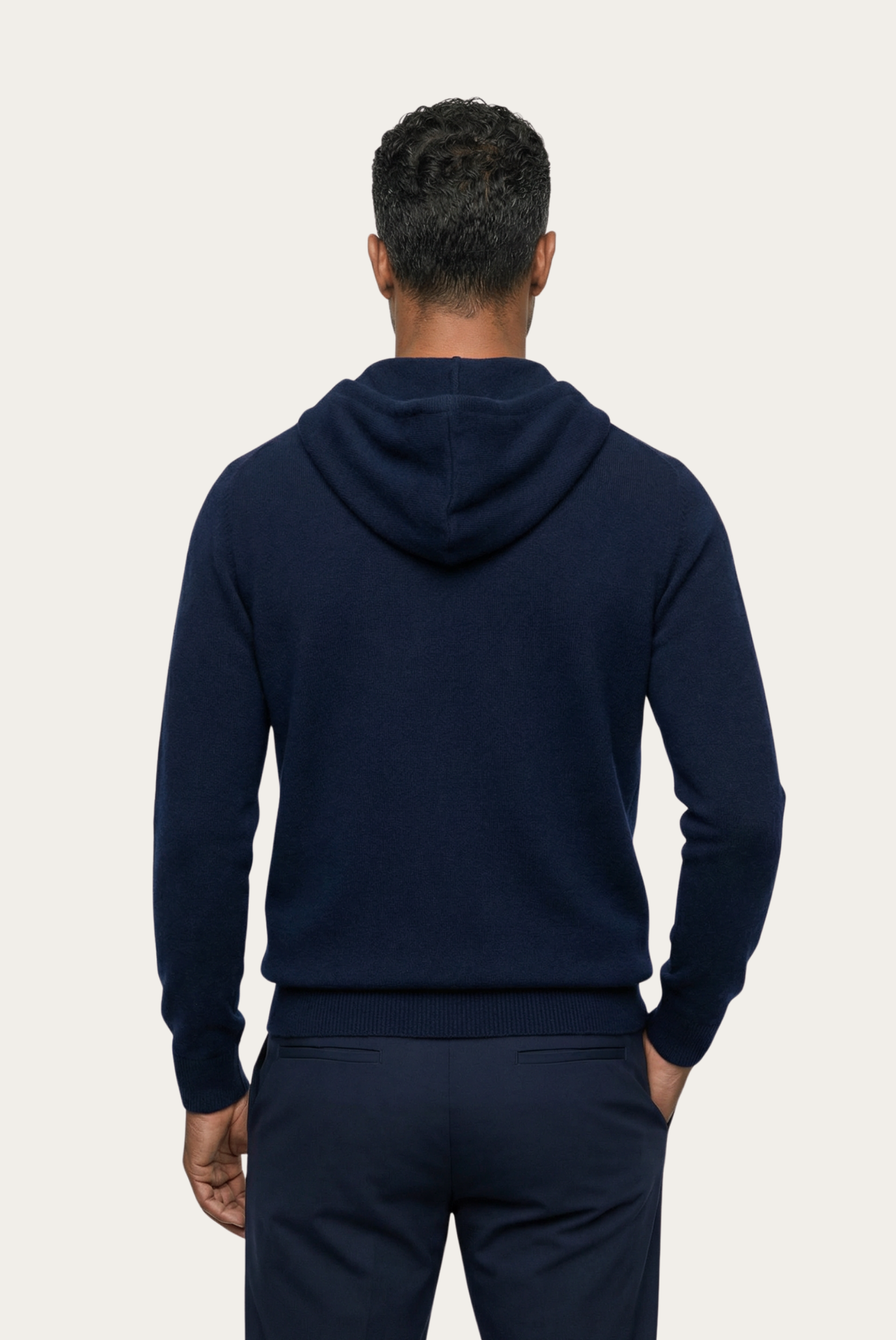 Colete Premium de Cashmere Azul-Marinho