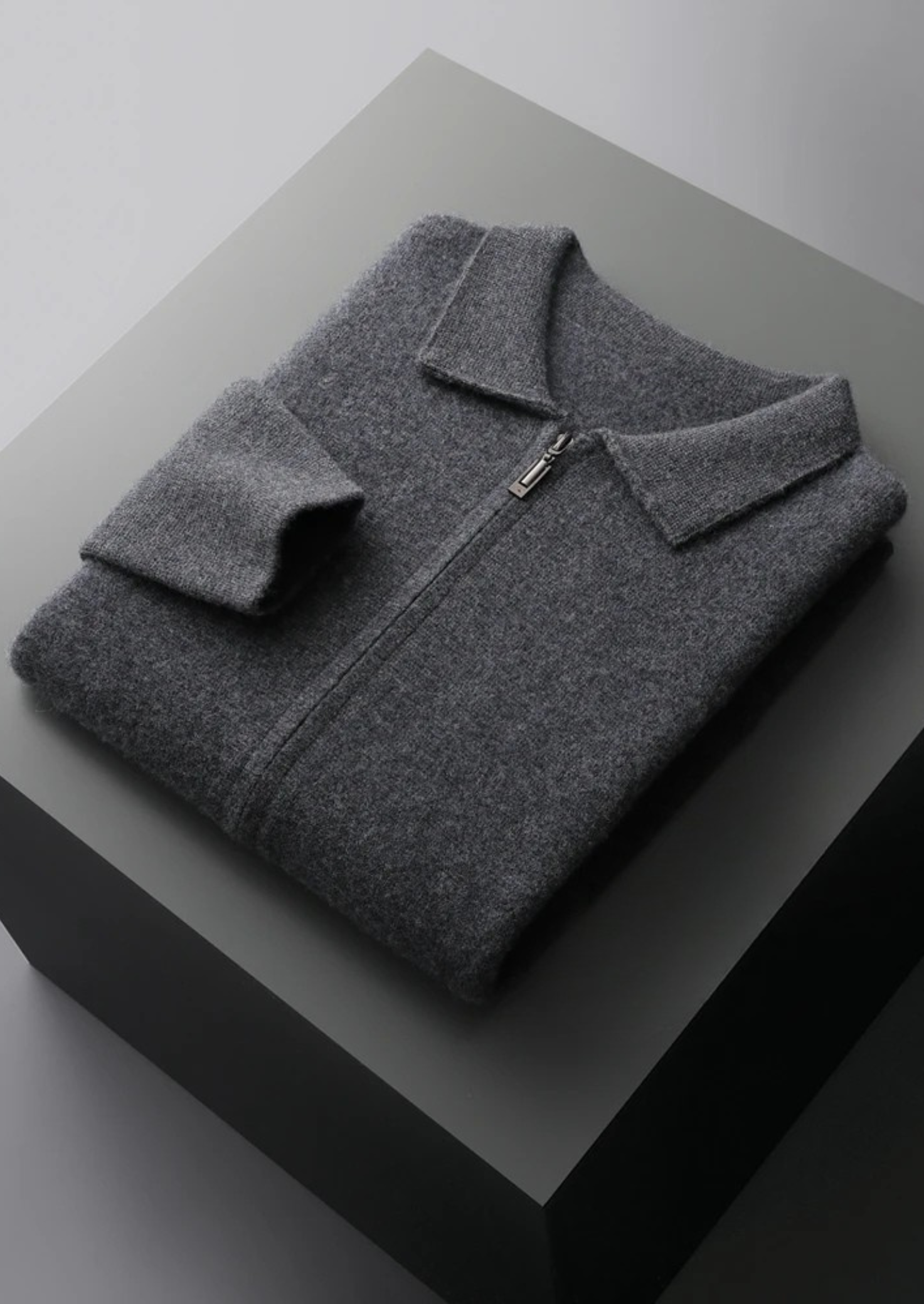 Cardigã Premium em Cashmere com Zíper