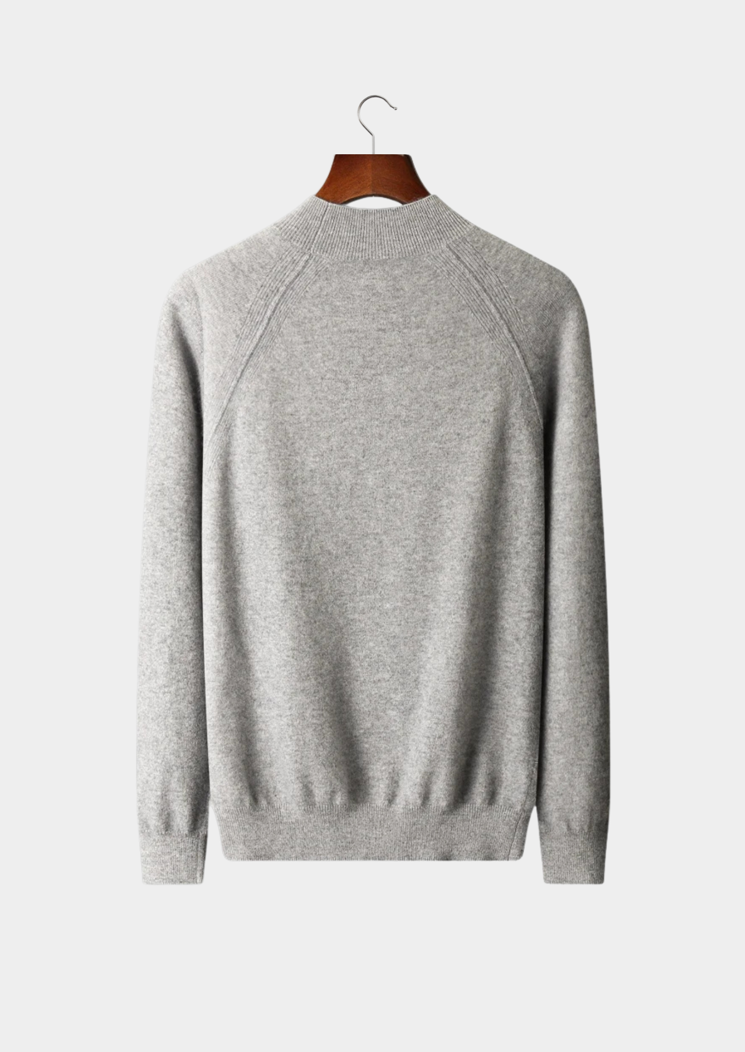 Gola Alta Raglan em Lã Merino Extrafina Pura
