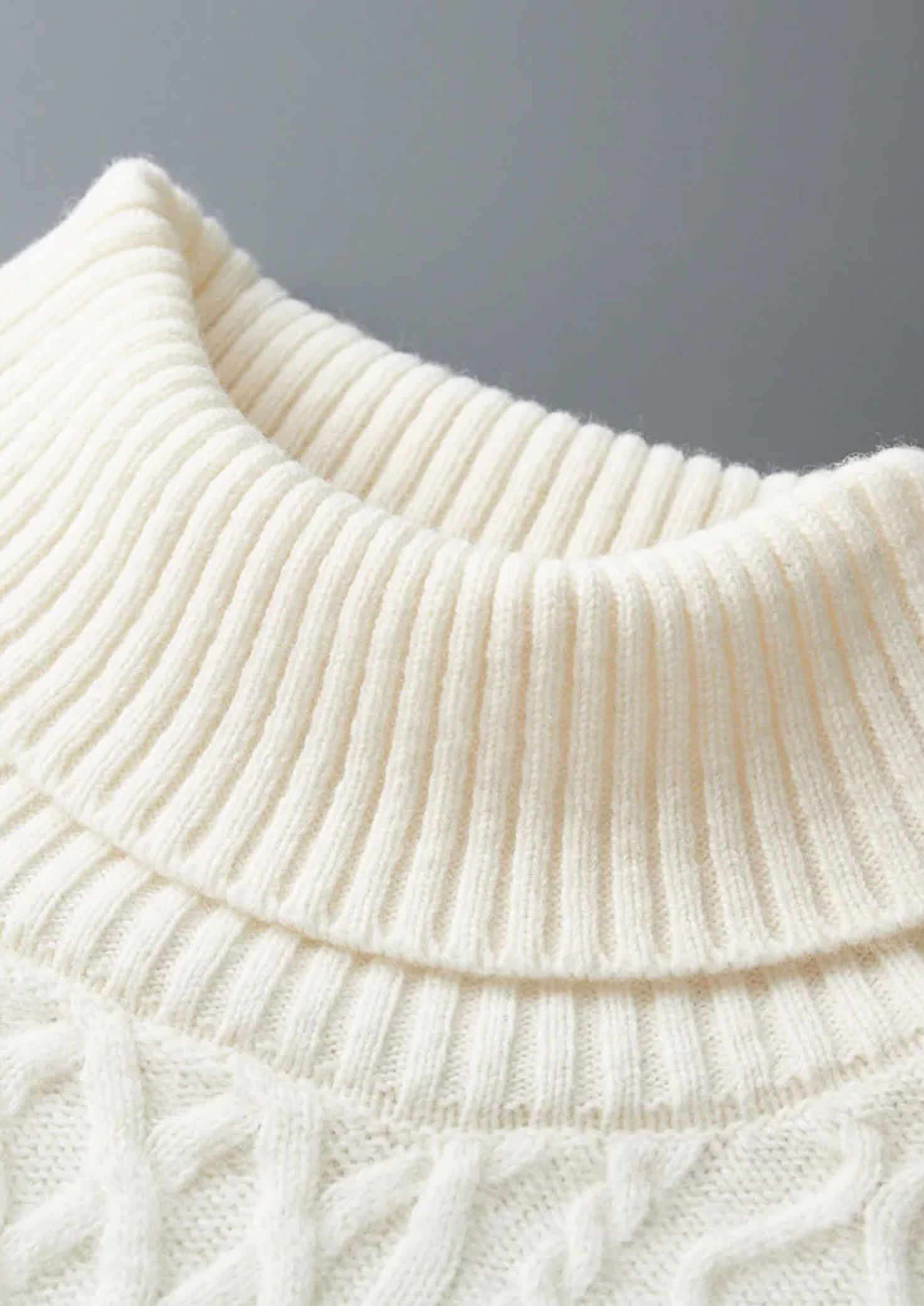 Gola Alta de Inverno em Lã Merino Extrafina Pura