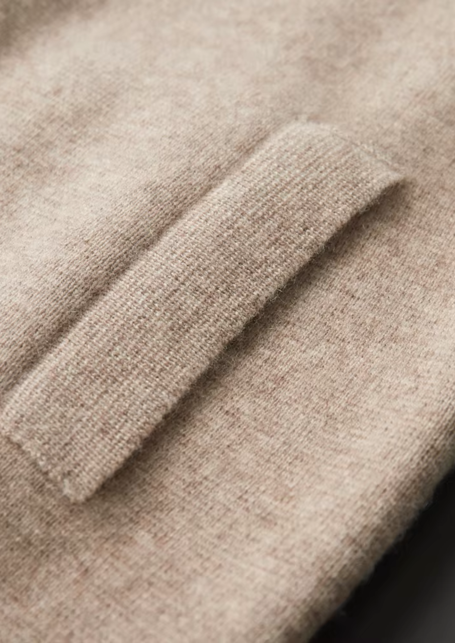 Cardigan Polo com Zíper em Lã Merino Extrafina Pura