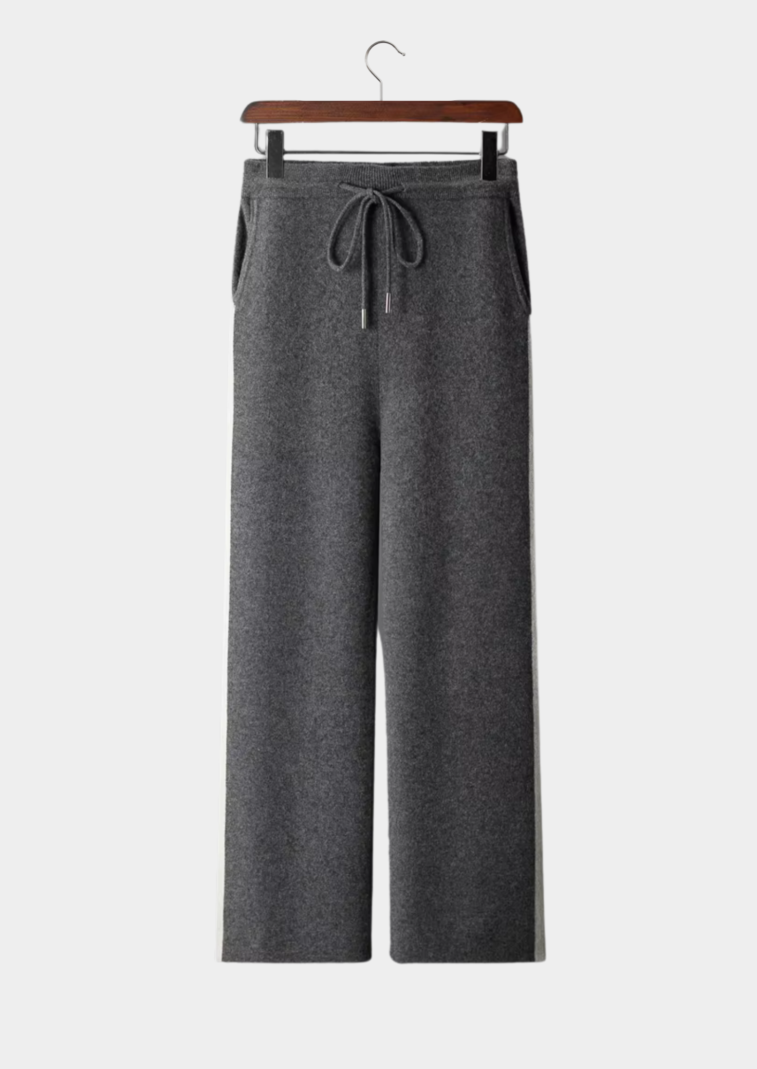 Calça Wide Leg de Lazer em Lã Merino Extrafina Pura