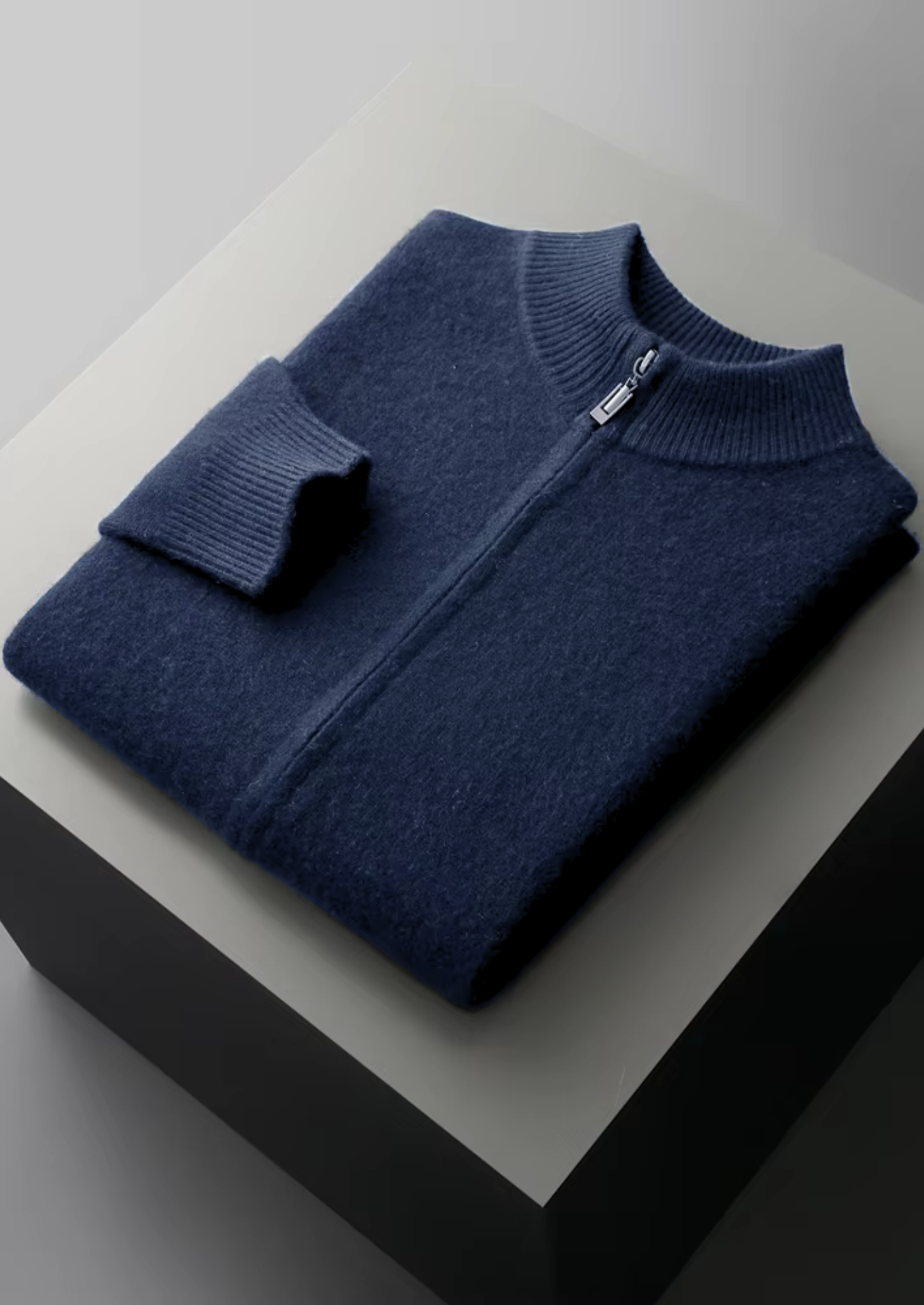 Conjunto Luzzo em Lã Merino Extrafina Pura - Azul-Marinho