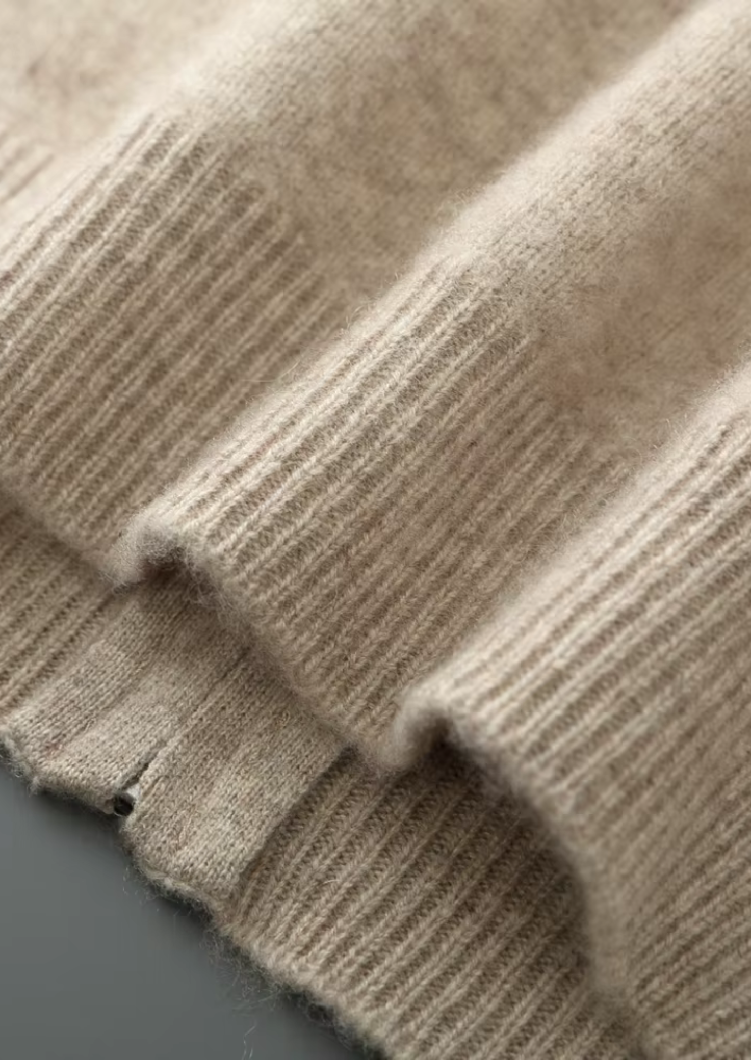 Cardigan com Zíper em Lã Merino Extrafina Pura