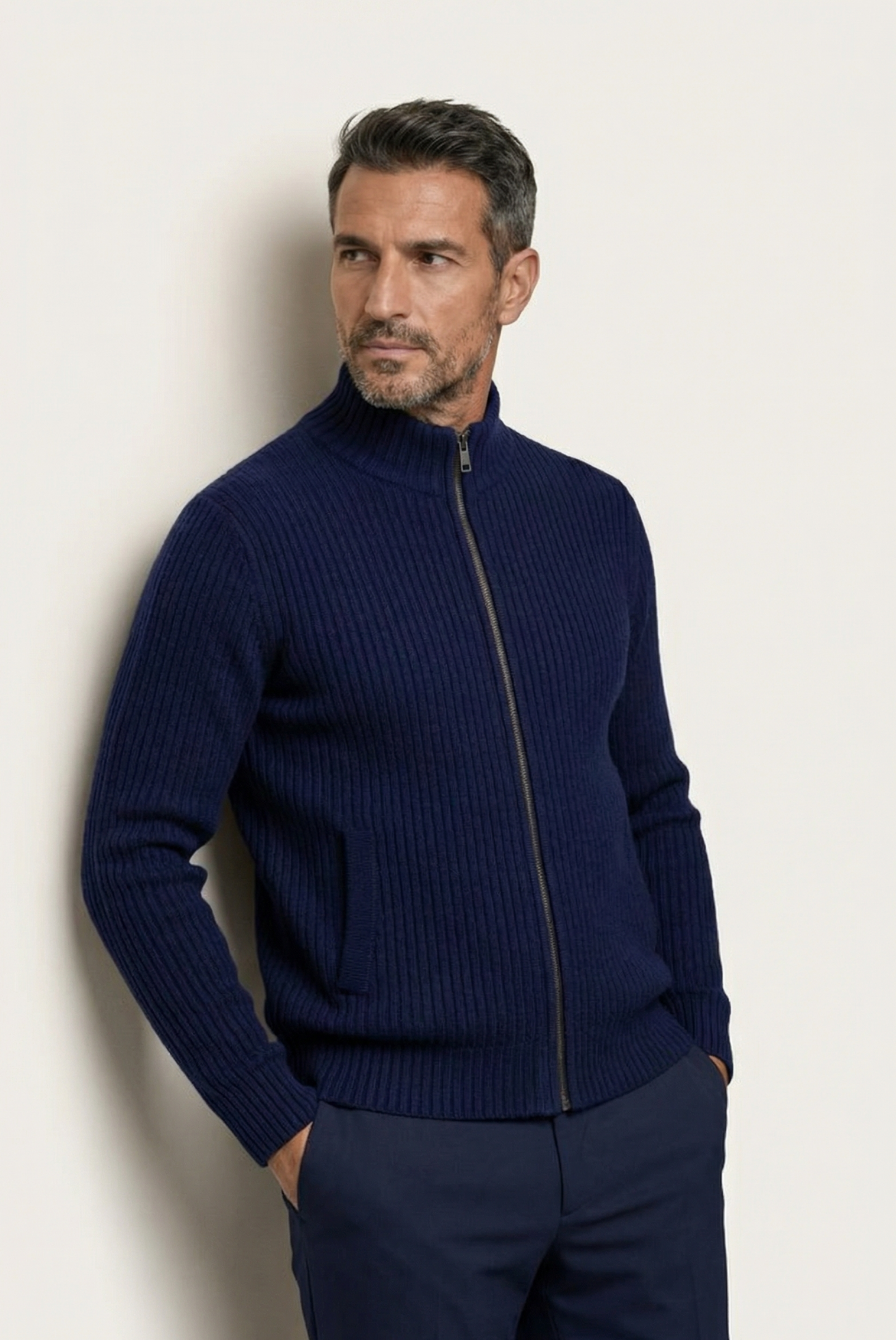 Cardigan Donati Azul-Marinho