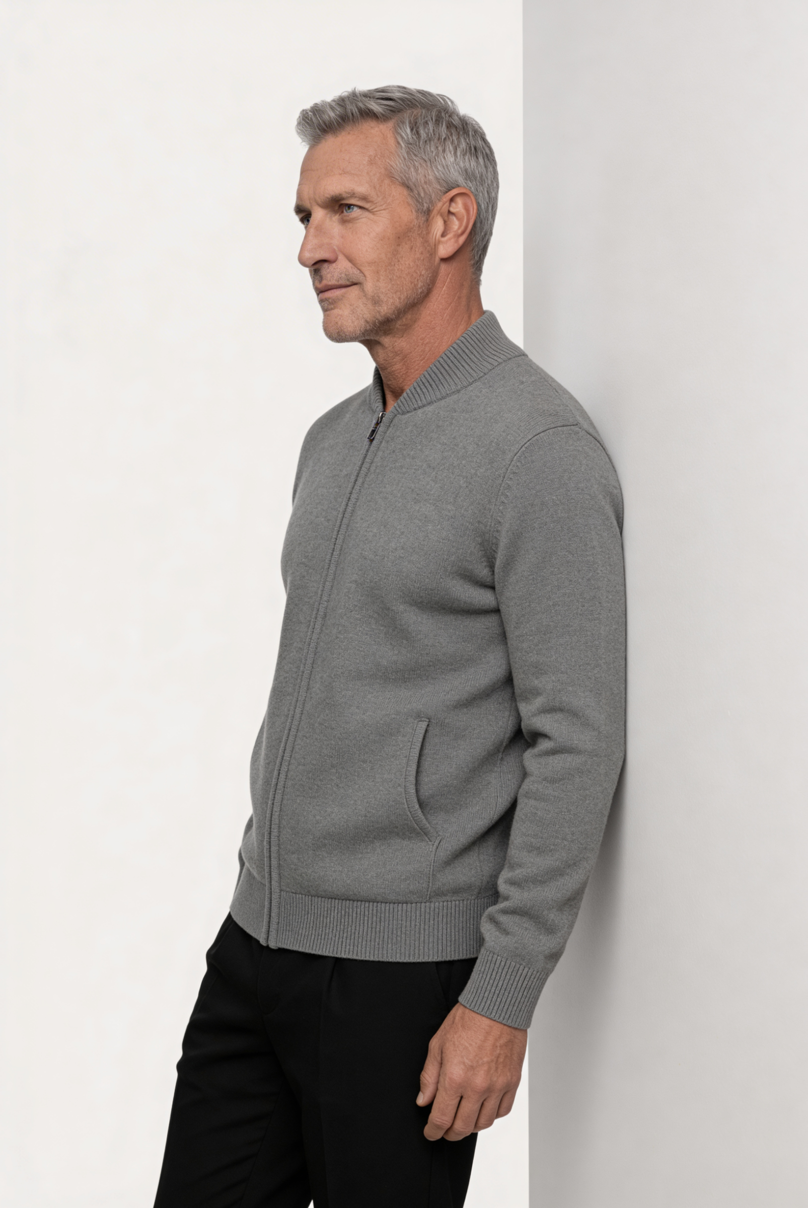 Suéter de Cashmere Cinza