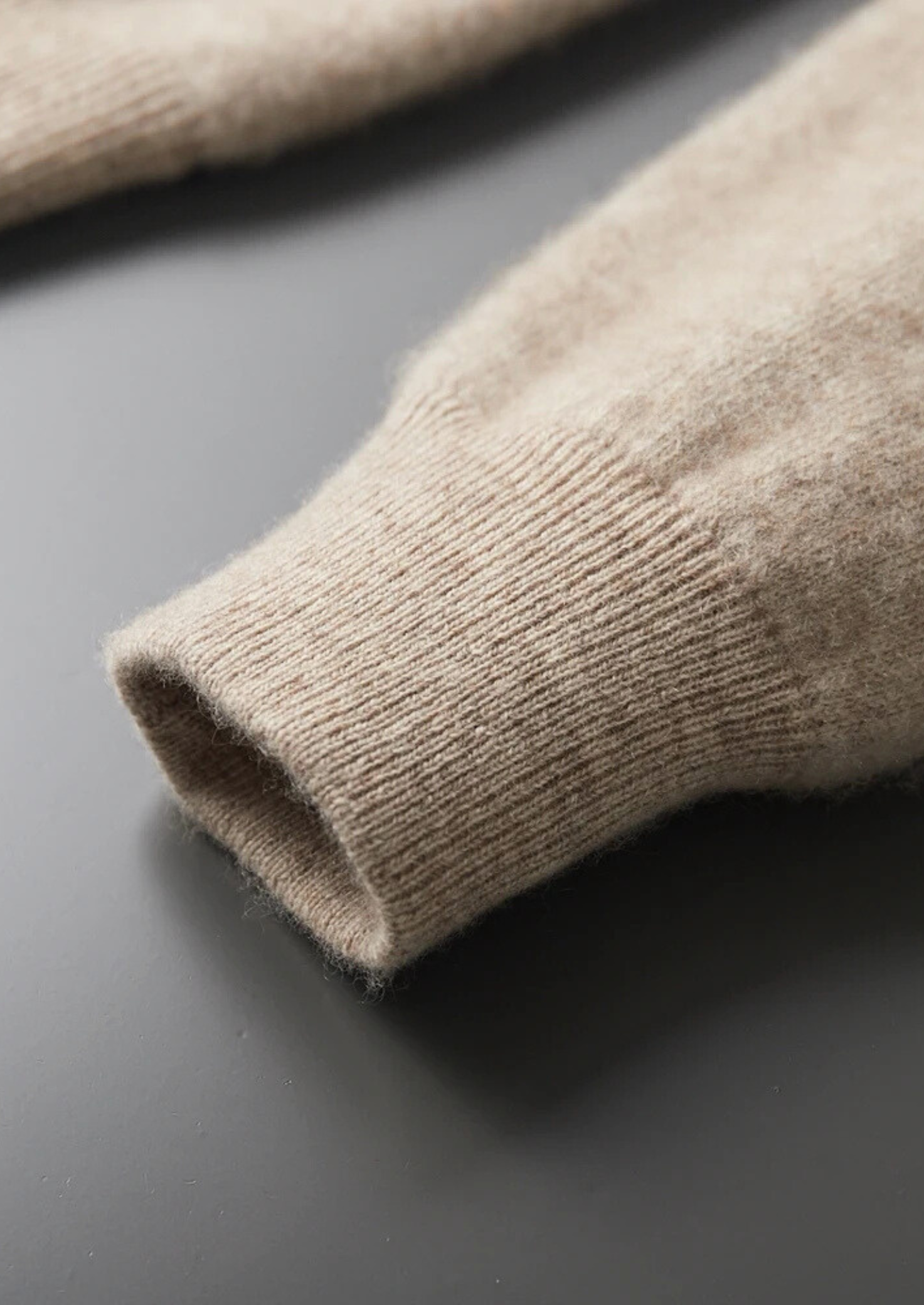 Cardigã Premium em Cashmere Bicolor com Zíper