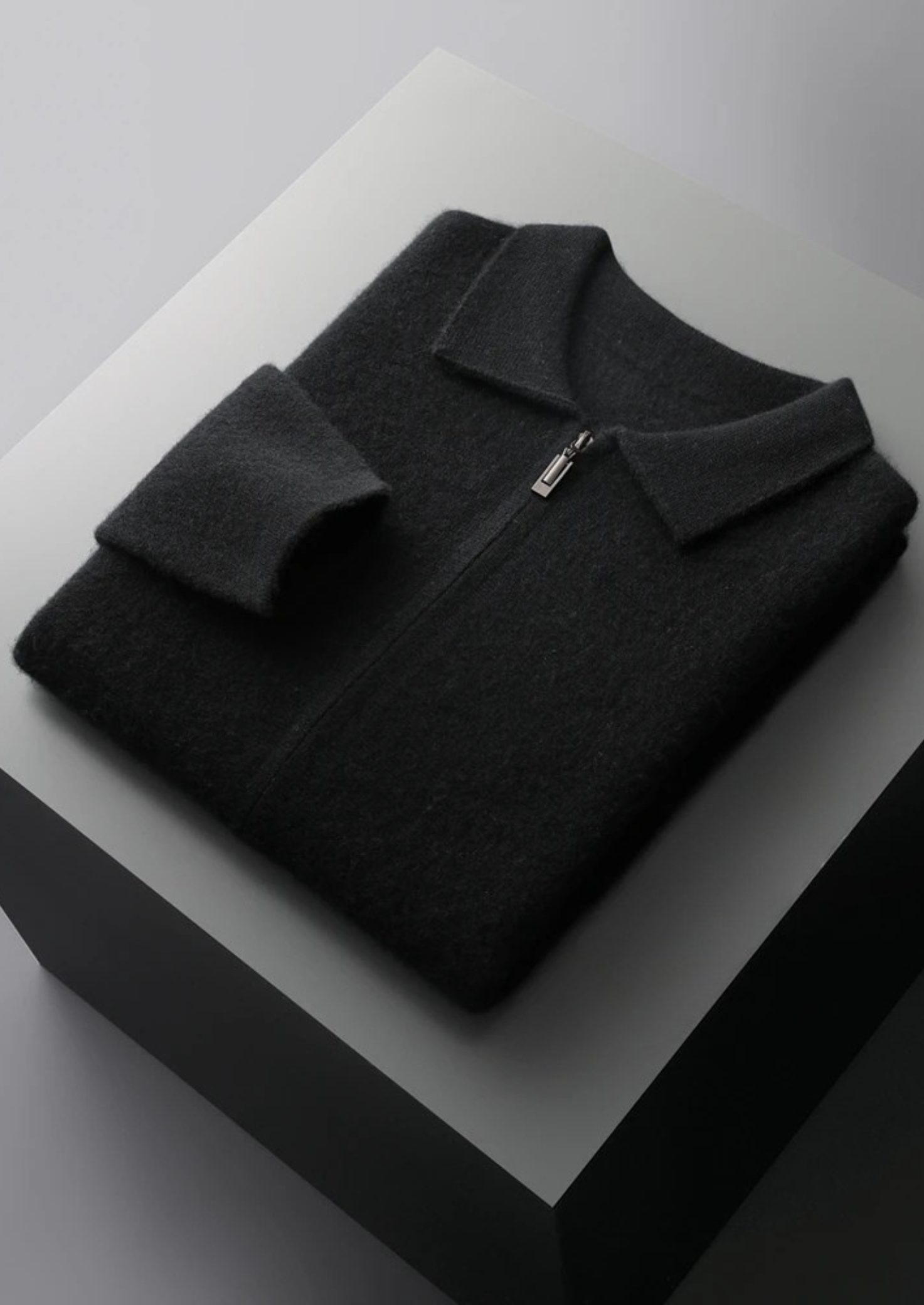 Cardigã Premium em Cashmere com Zíper