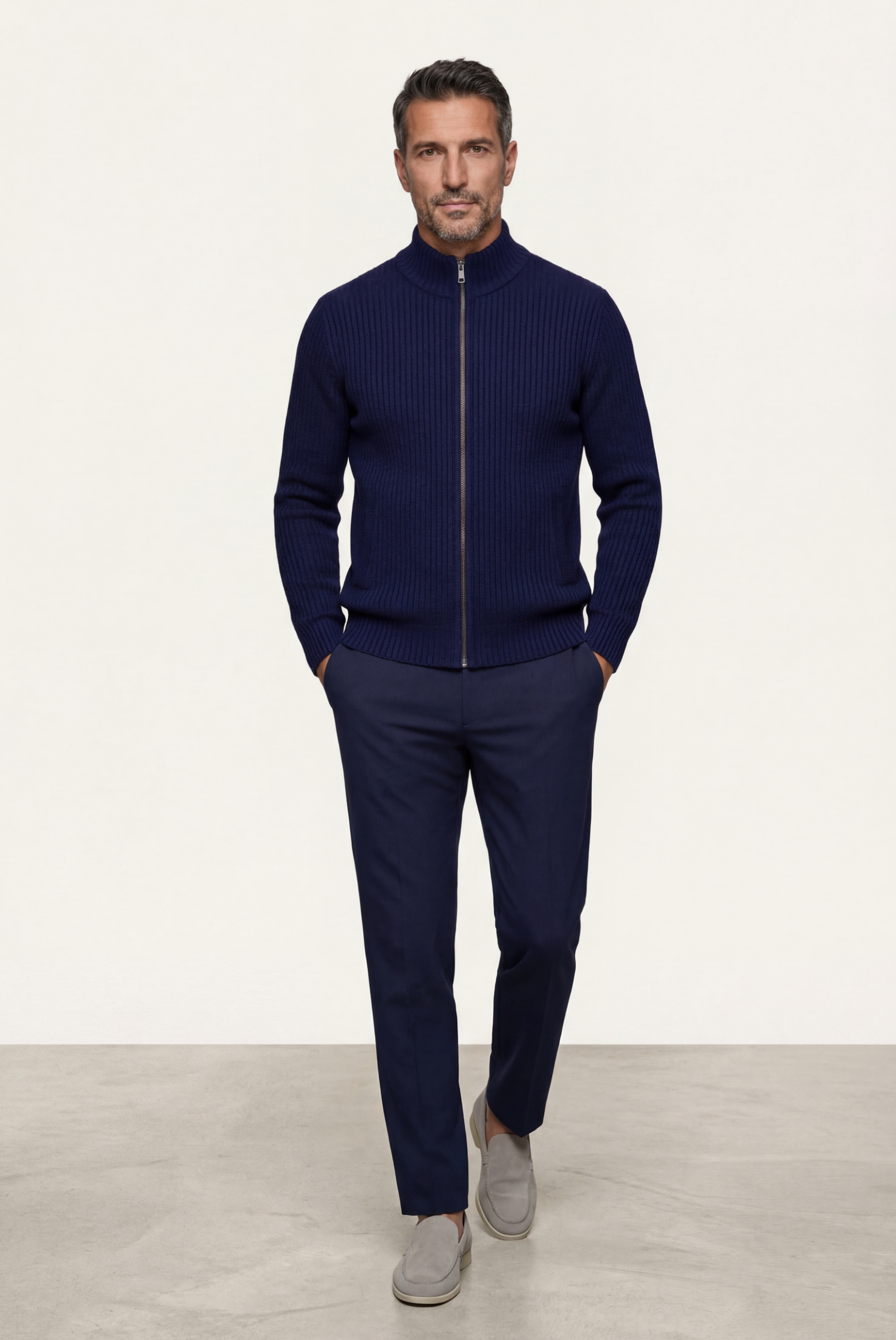 Cardigan Donati Azul-Marinho