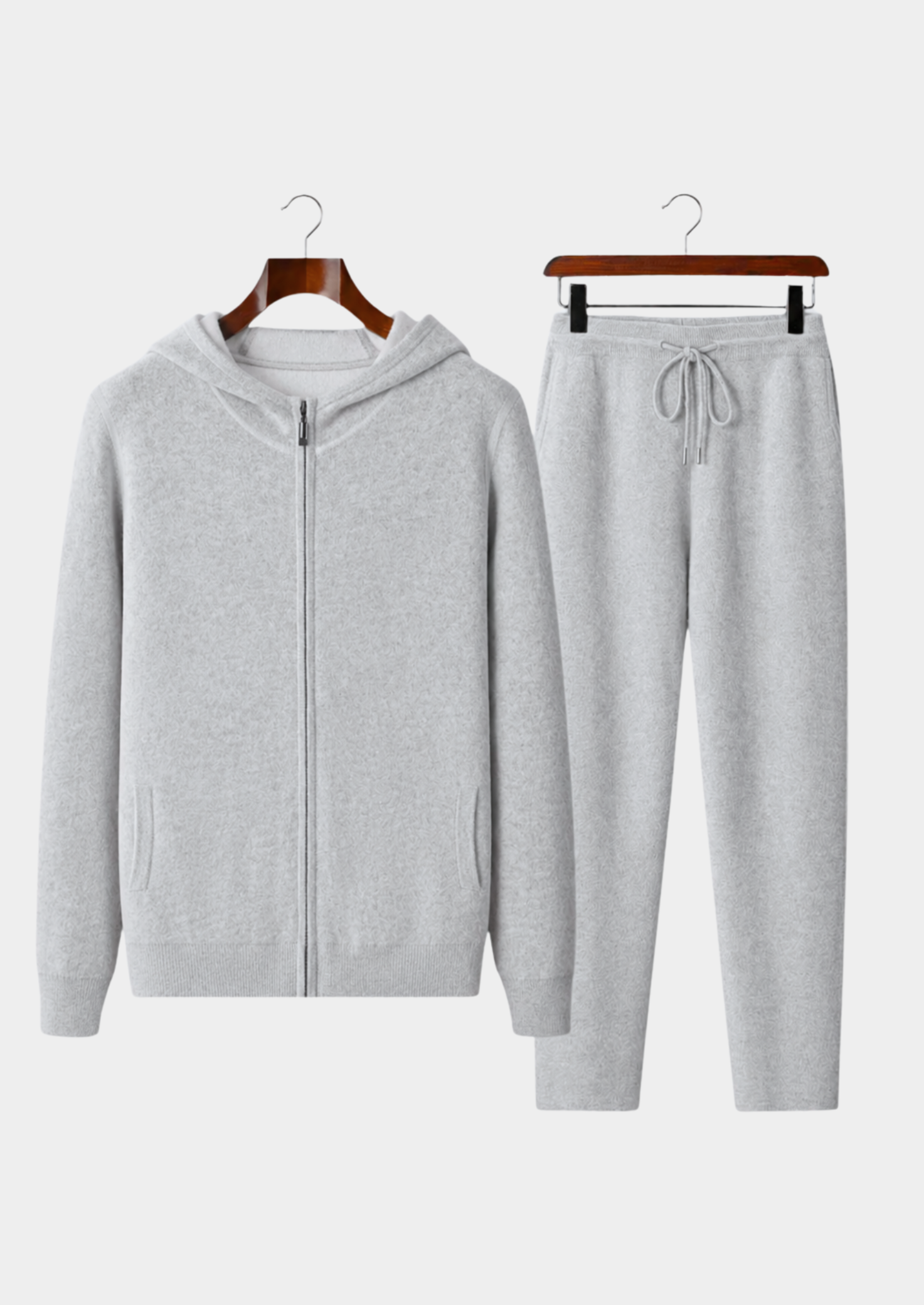 CONJUNTO MILANO DE LAZER EM CASHMERE PREMIUM CINZA CLARO