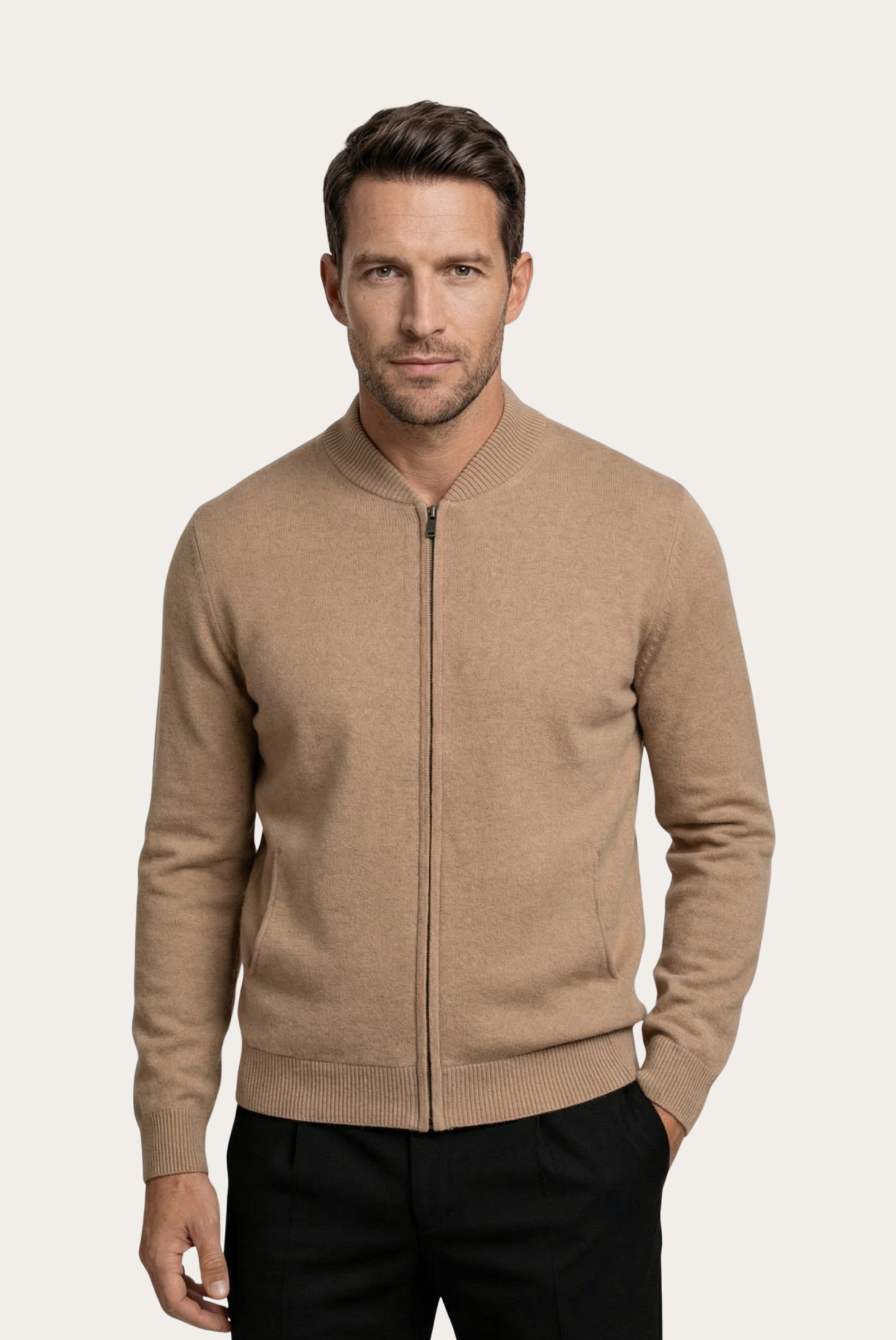 Suéter de Cashmere Camelo
