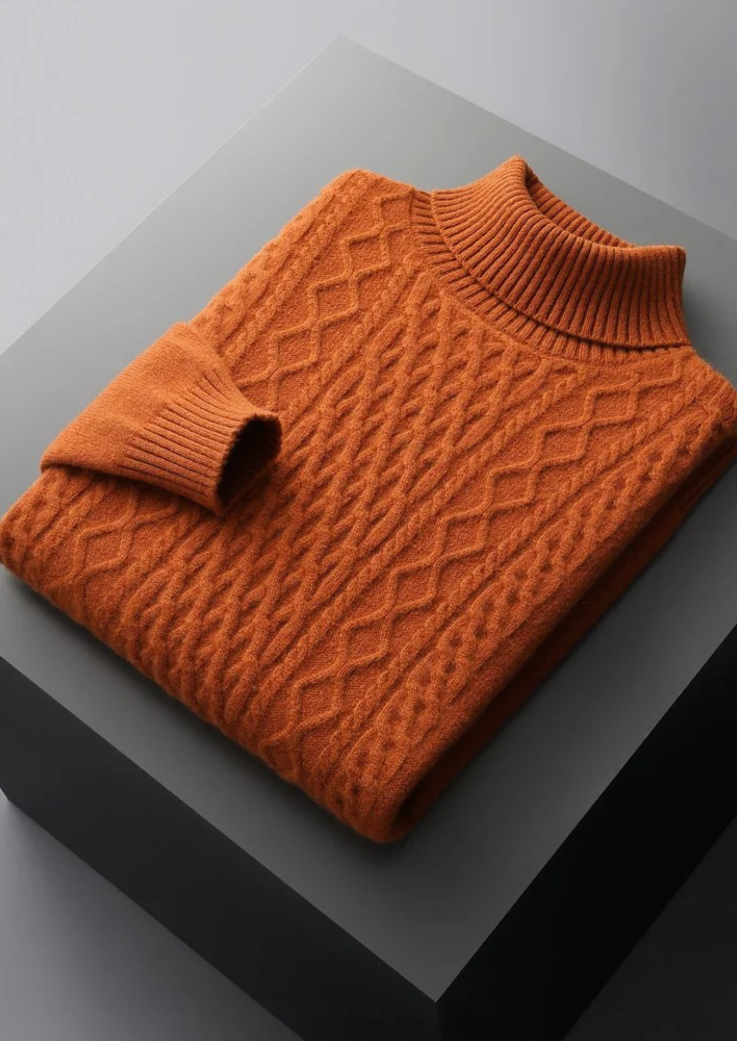 Gola Alta de Inverno em Lã Merino Extrafina Pura