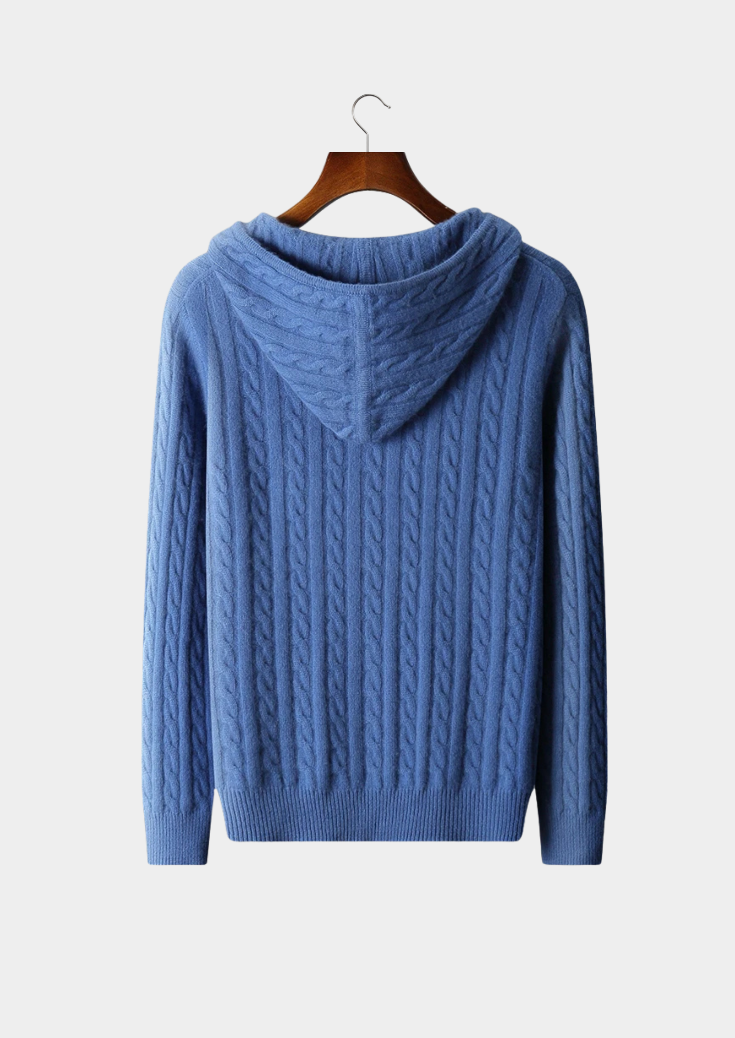 Moletom Premium em Cashmere com Zíper e Tricô Trançado