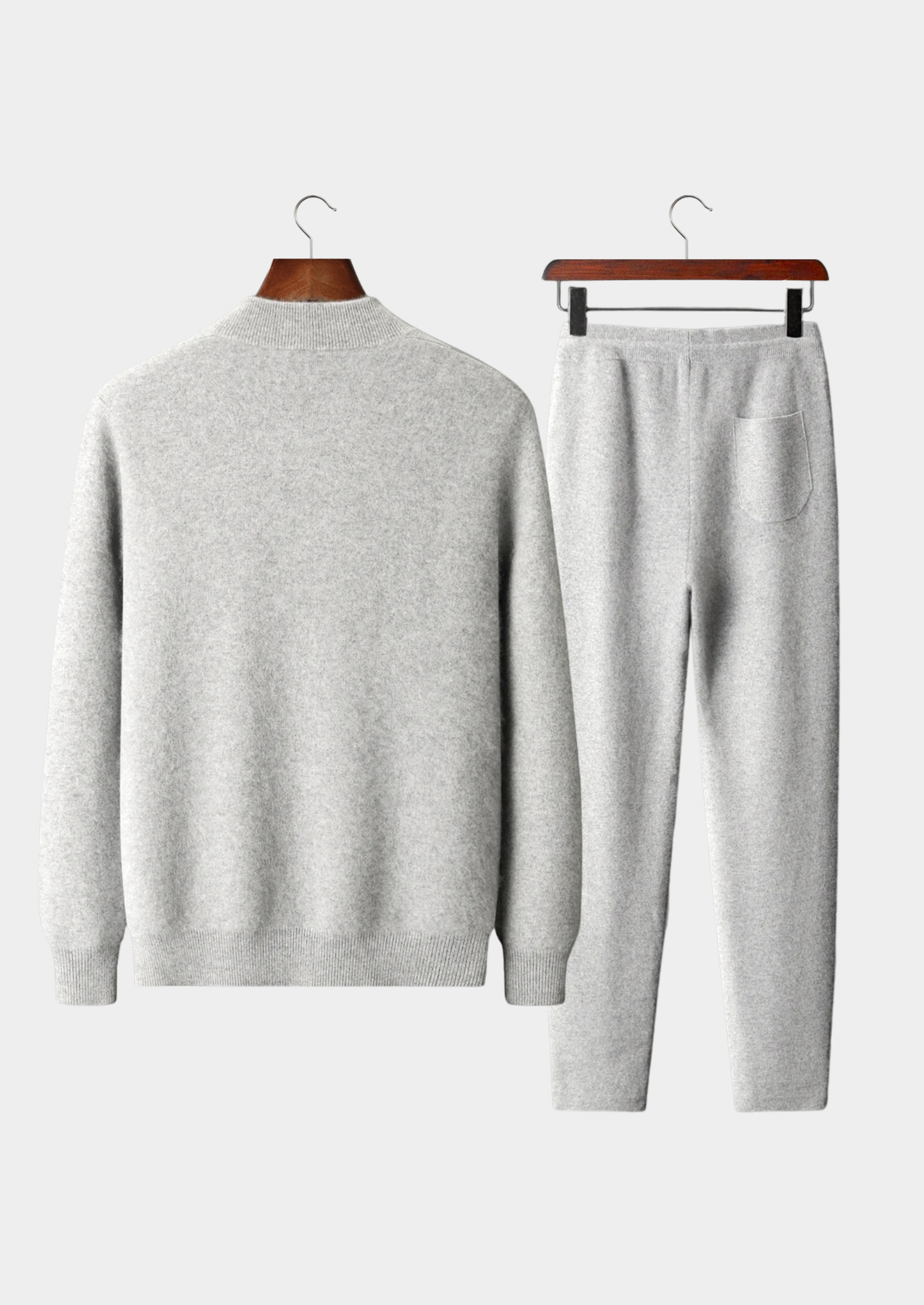 Conjunto Denis Leisure Cinza Claro em Cashmere Premium