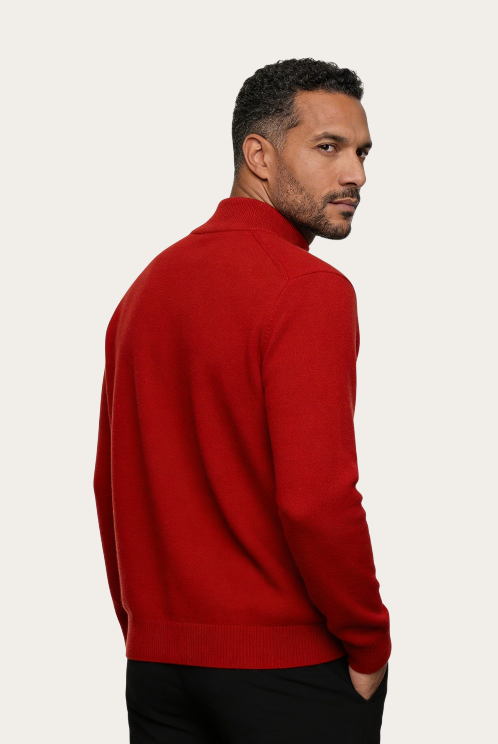 Cardigan de Cashmere Dupla Face Vermelho