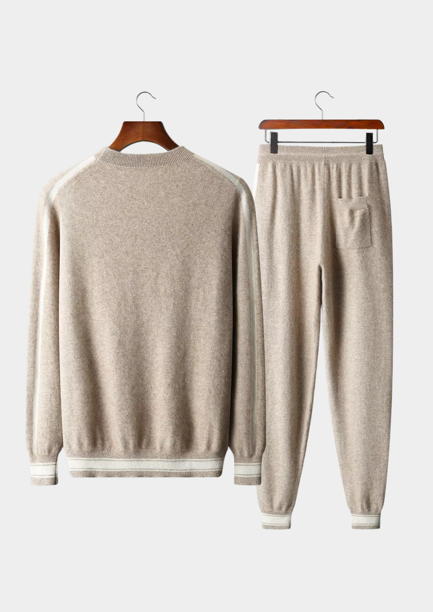 Conjunto de Lazer Vienna em Cashmere Premium - Areia
