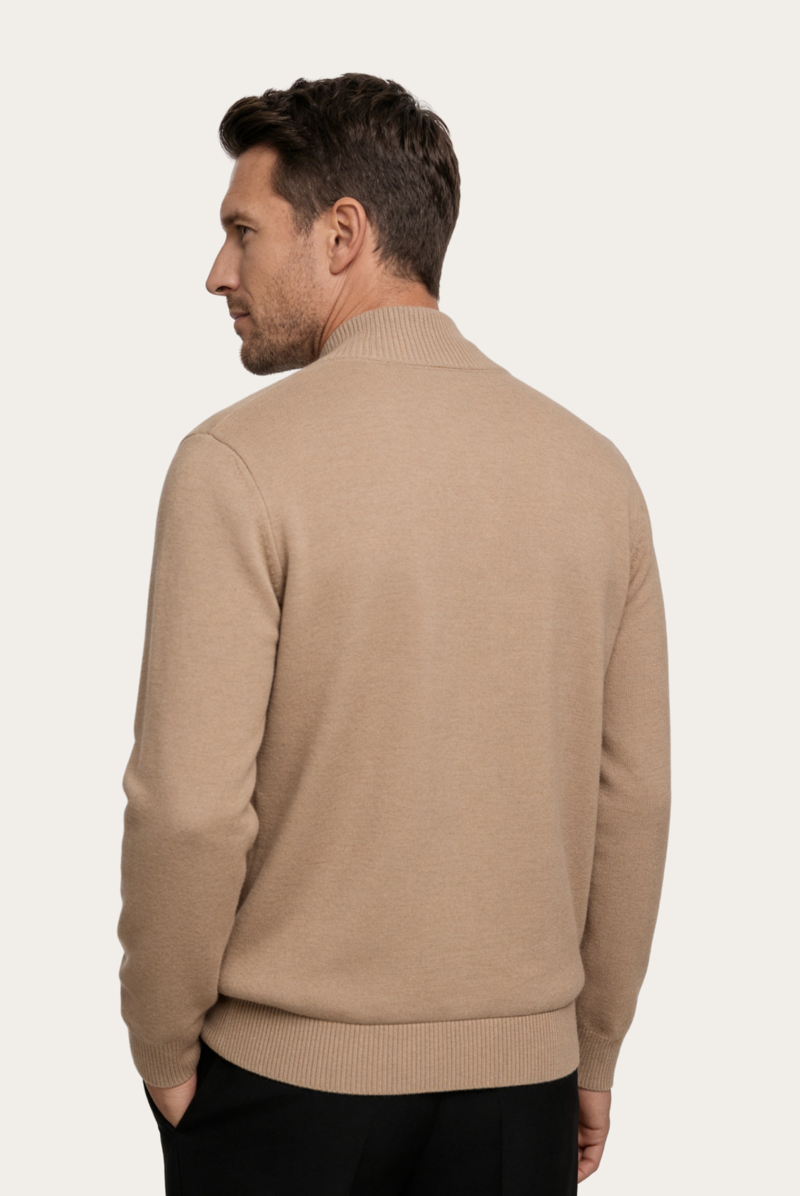 Suéter de Cashmere Camelo