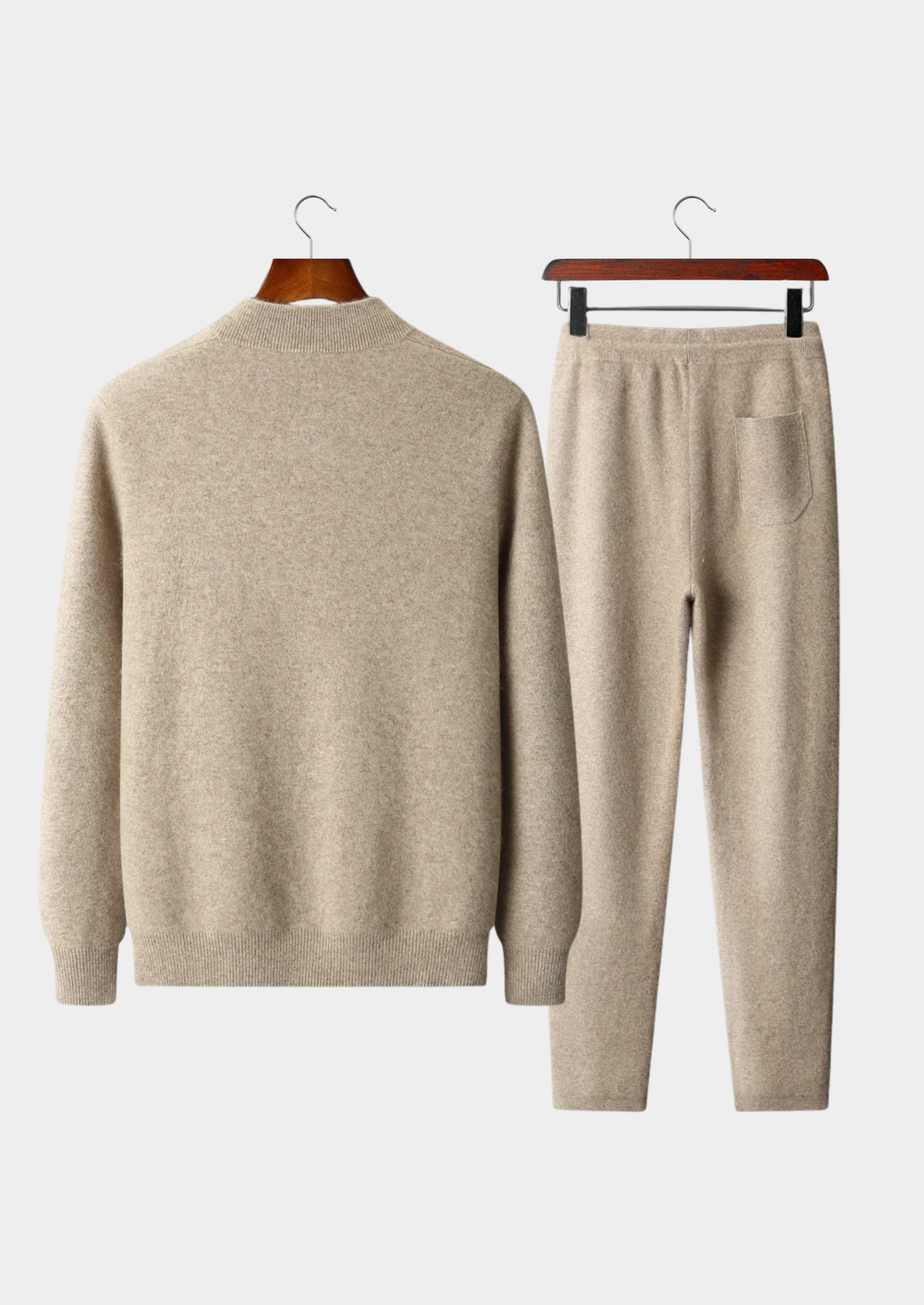 CONJUNTO DENIS DE LAZER EM CASHMERE PREMIUM AREIA