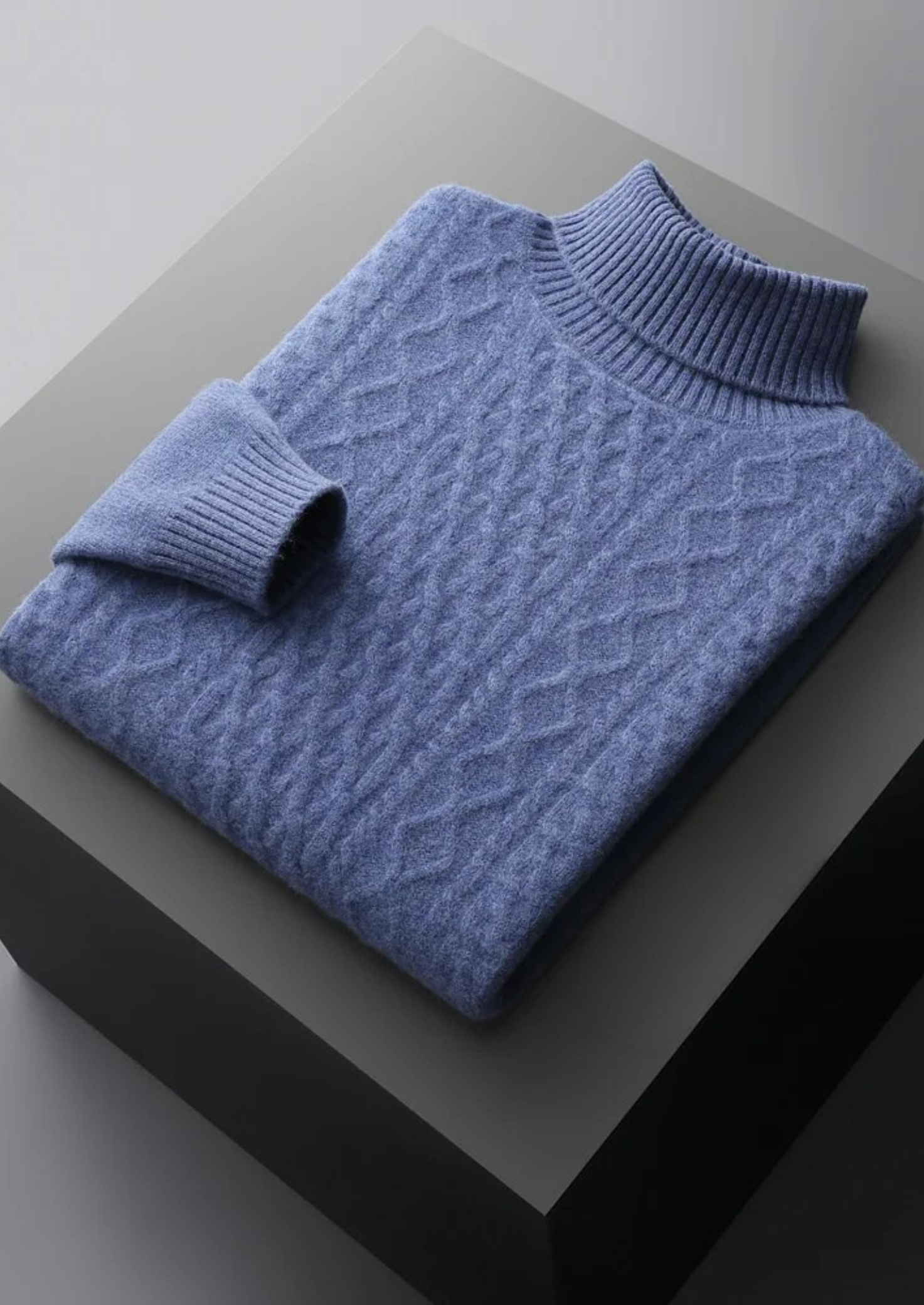 Gola Alta de Inverno em Lã Merino Extrafina Pura