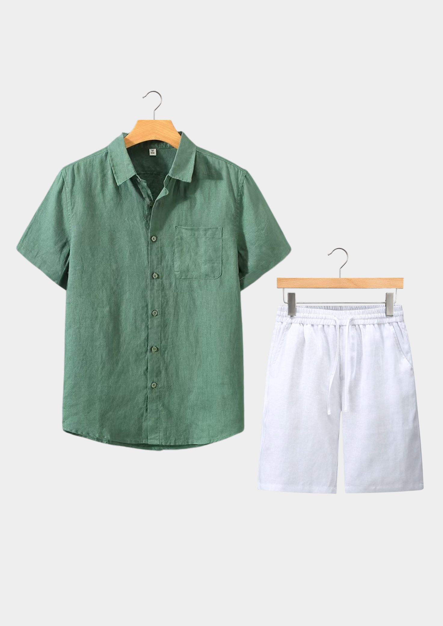 CONJUNTO DE VERÃO DOLCEVITA MANGA CURTA - VERDE/BRANCO