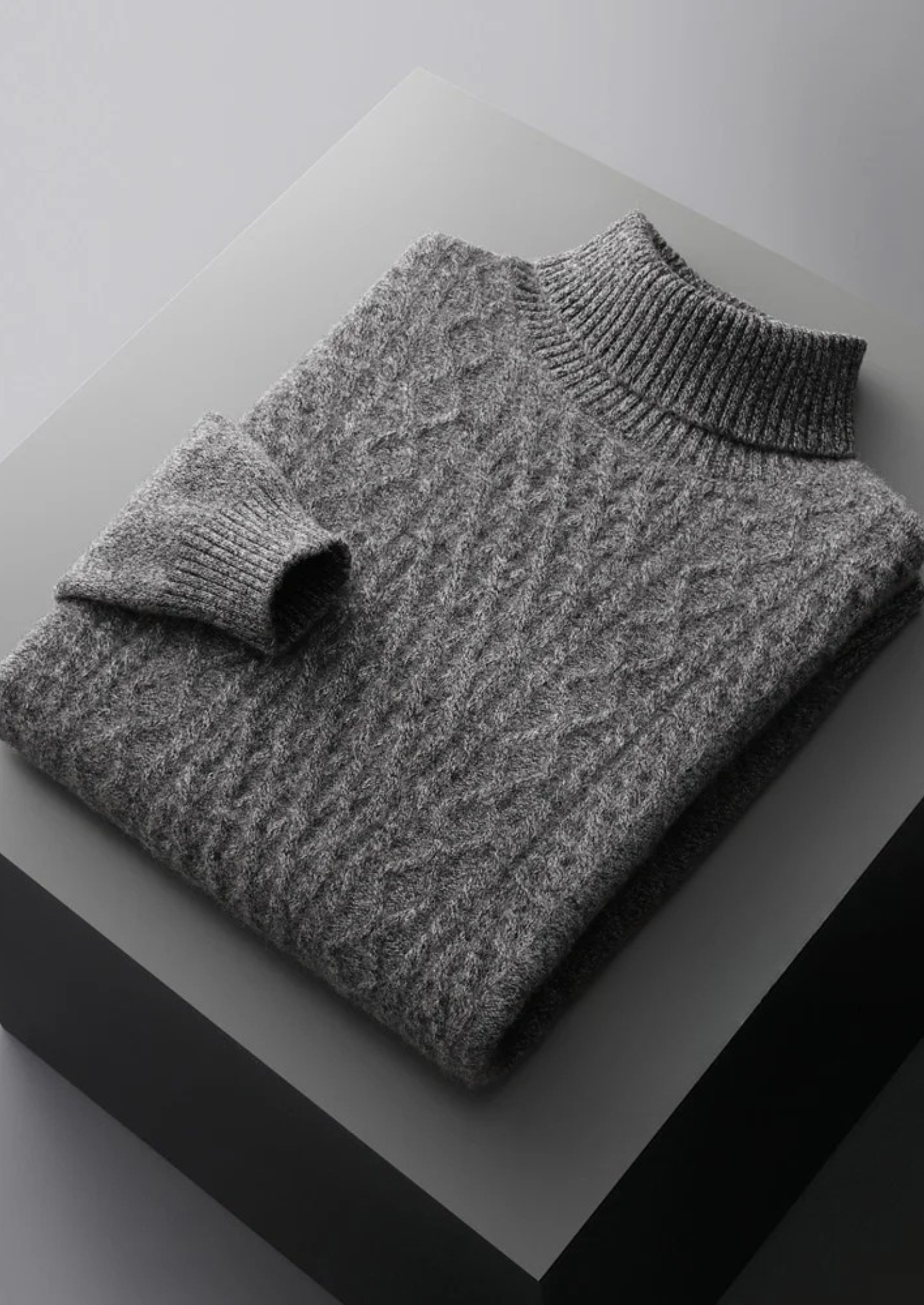 Gola Alta de Inverno em Lã Merino Extrafina Pura