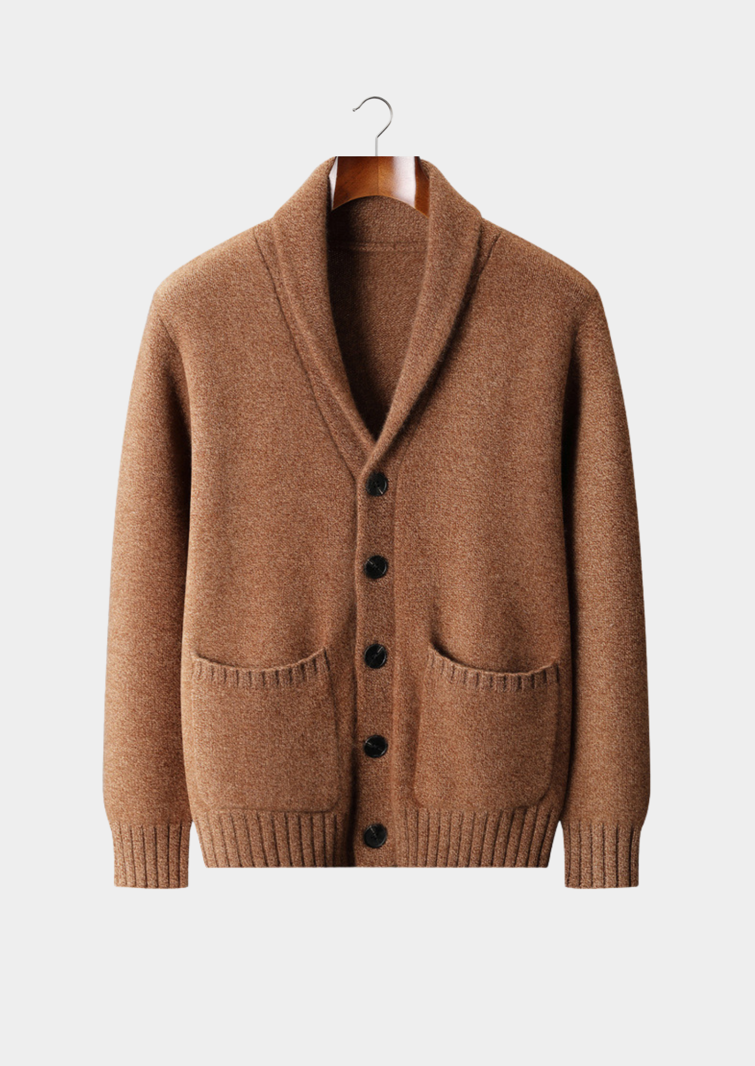 CARDIGAN GOLA XALE EM CASHMERE PURO